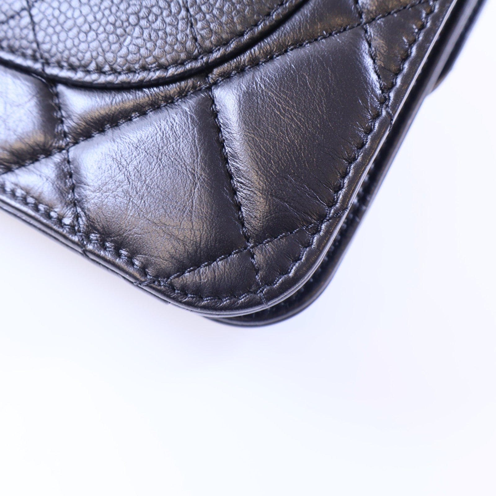 CHANEL CC GHW Chain Shoulder Bag 2 Way Bag AS0784 Calfskin Leather Black