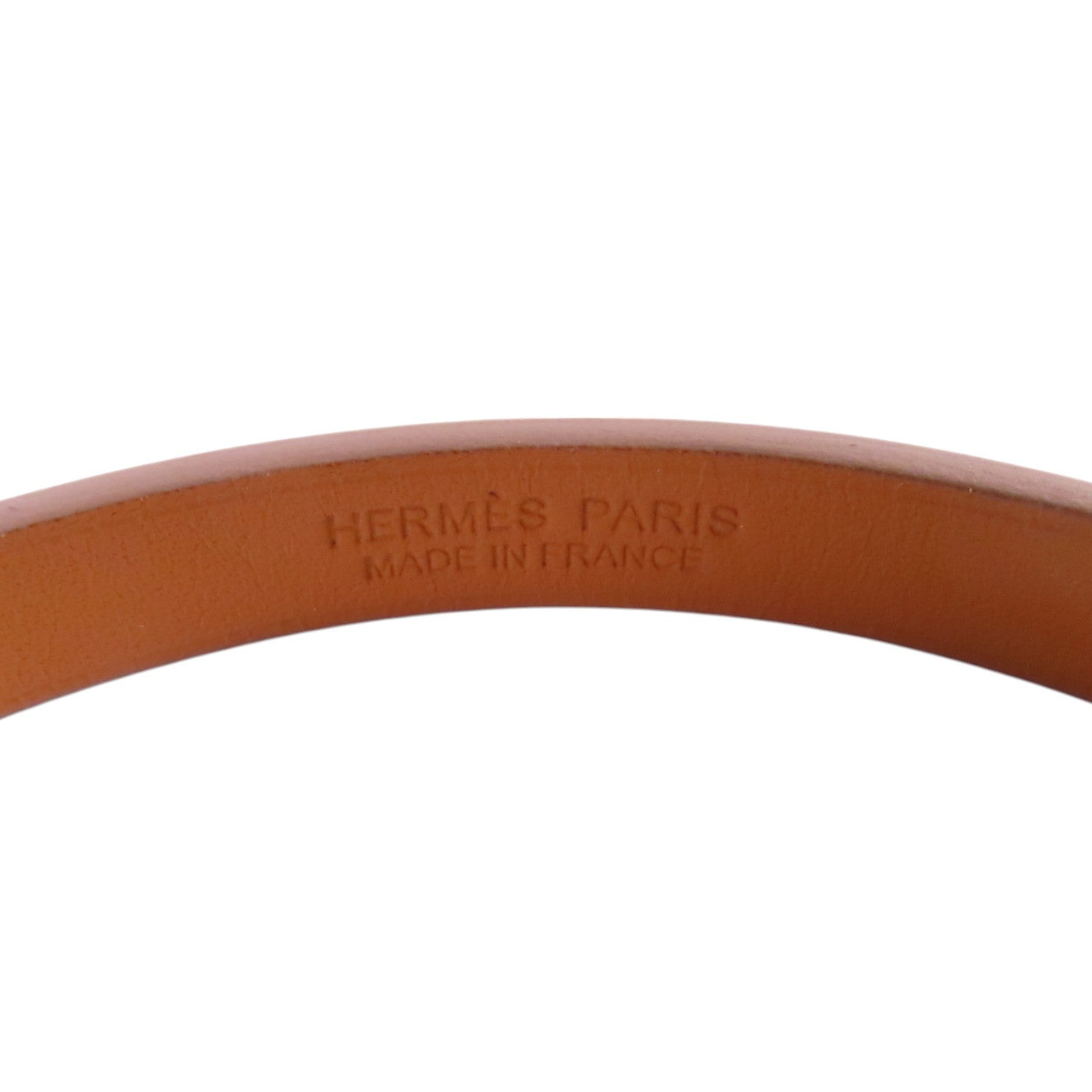 HERMES GHW Mini Kelly Double Tour Bracelet Bangle Swift Leather