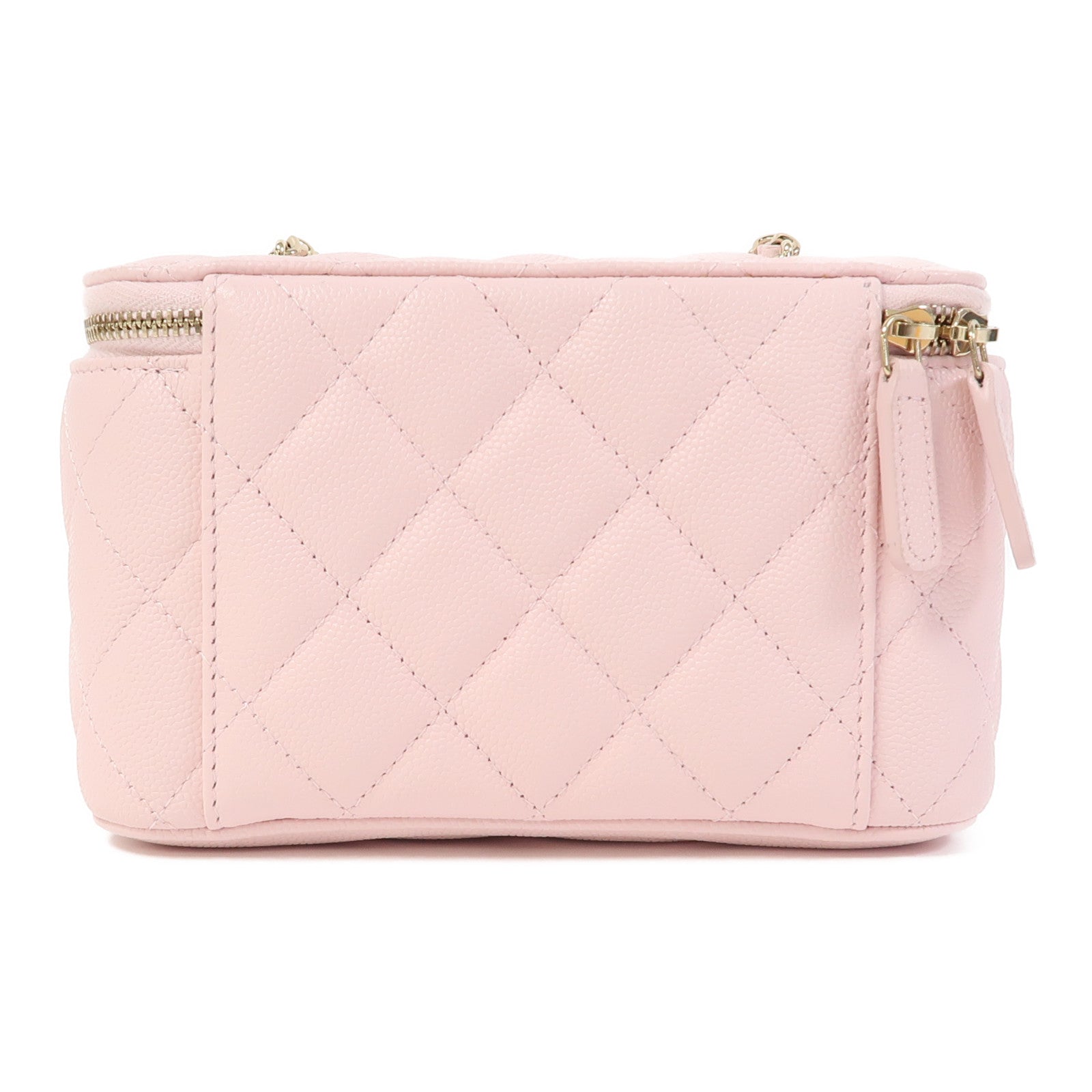 CHANEL 【激減優惠】菱格牛皮皮革Chain Shoulder金扣鏈帶肩背袋粉紅色