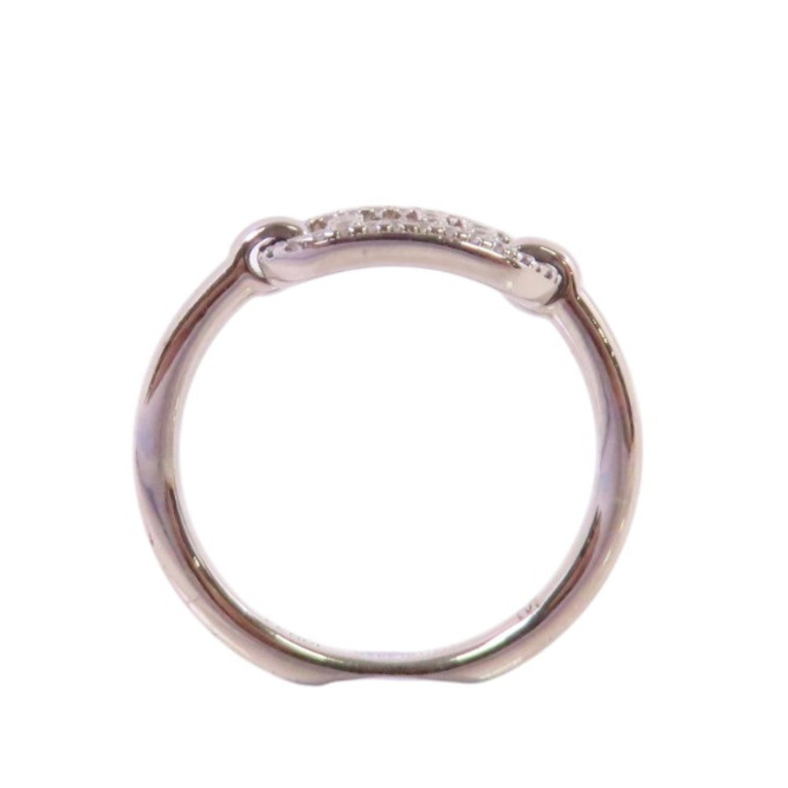 FENDI 925純銀/水鑽Fendi O'Lock Ring戒指Size M/US#6