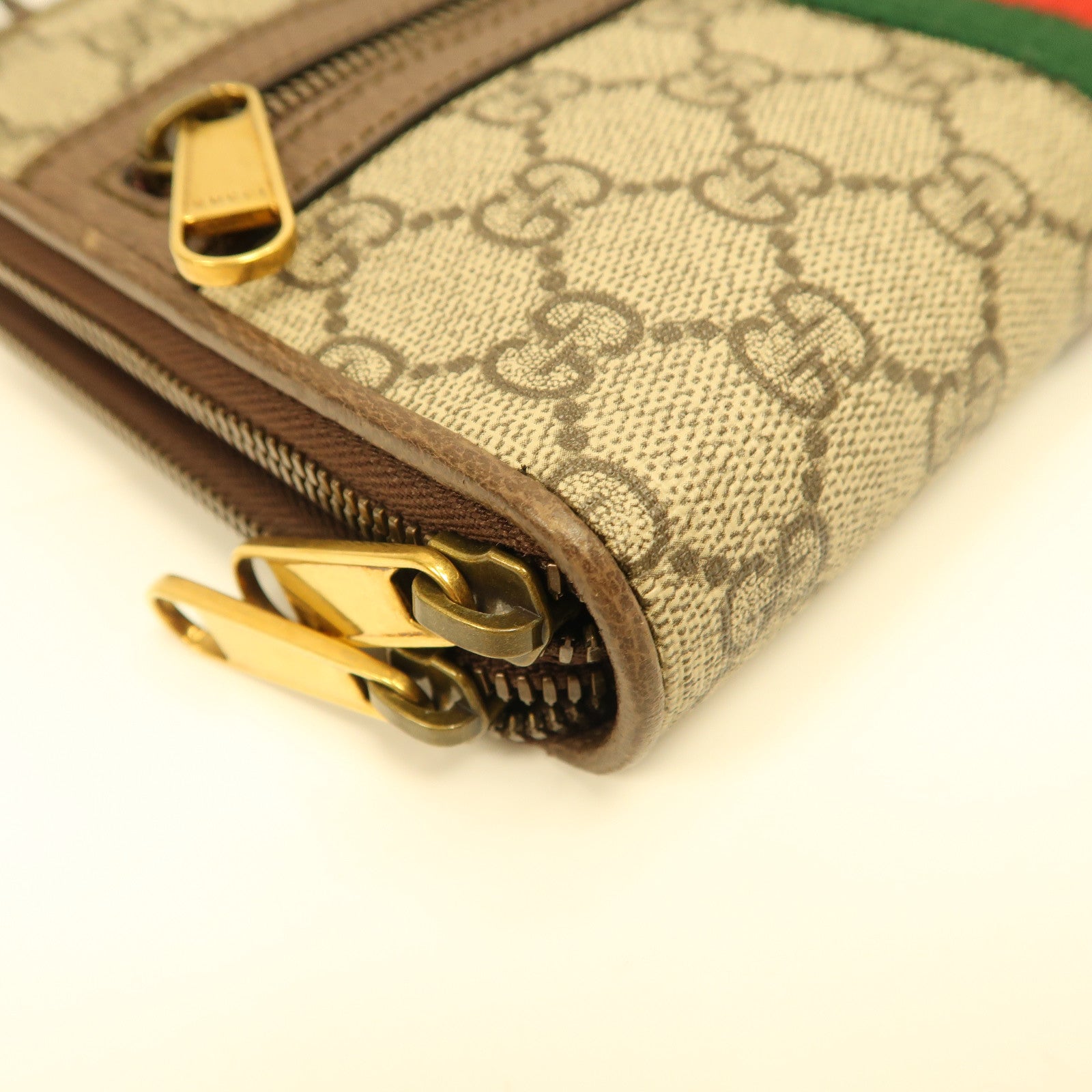 GUCCI 【激減優惠】塗層帆布Ophidia金扣肩背袋啡色