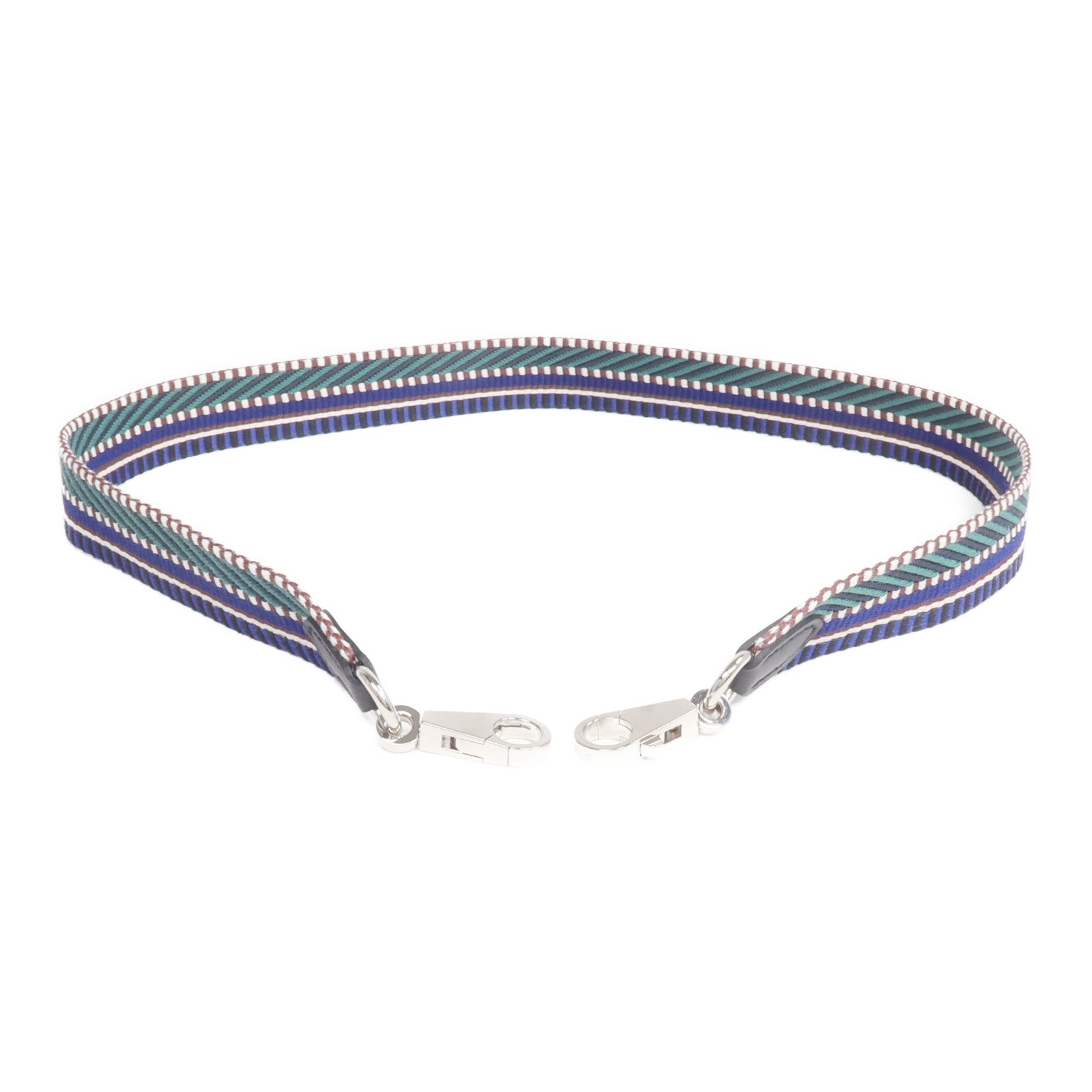 HERMES 帆布Strap 70cm銀扣肩帶