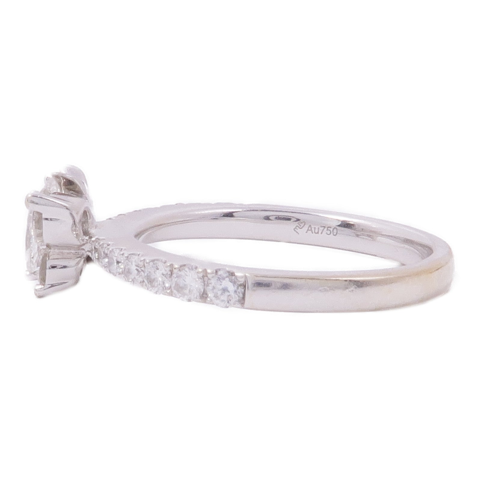 JEWELRY 【激減優惠】18K白金Diamond鑽石戒指US#4.5