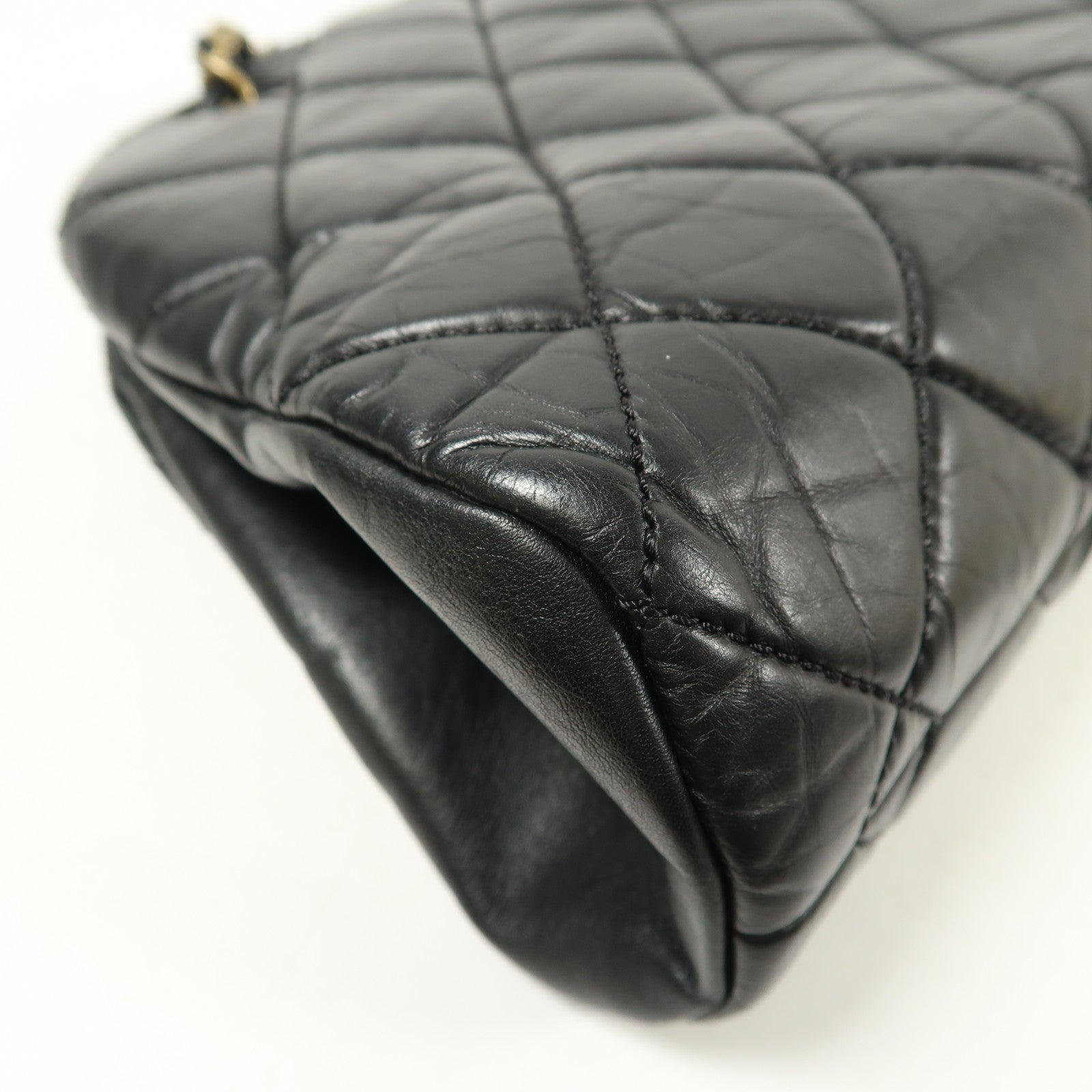 CHANEL 牛皮皮革Shoulder Bag金扣鏈帶肩背袋