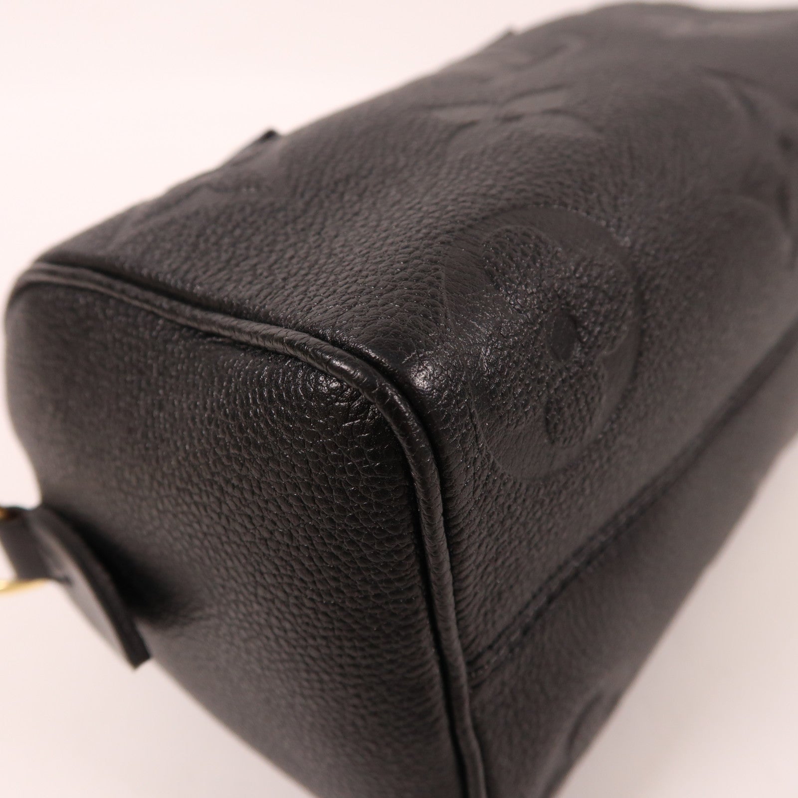LOUIS VUITTON Monogram Empreinte Speedy Bandouiere 20金扣手挽肩背兩用袋黑色