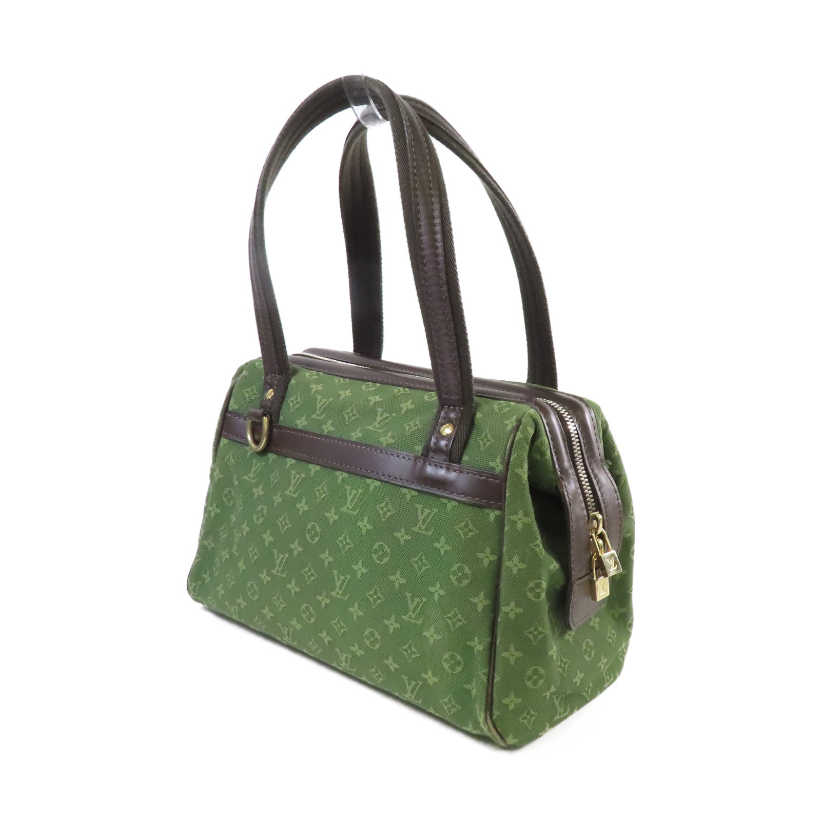 LOUIS VUITTON 【激減優惠】Monogram Mini Josephine PM Handbag金扣手挽袋綠色/啡色
