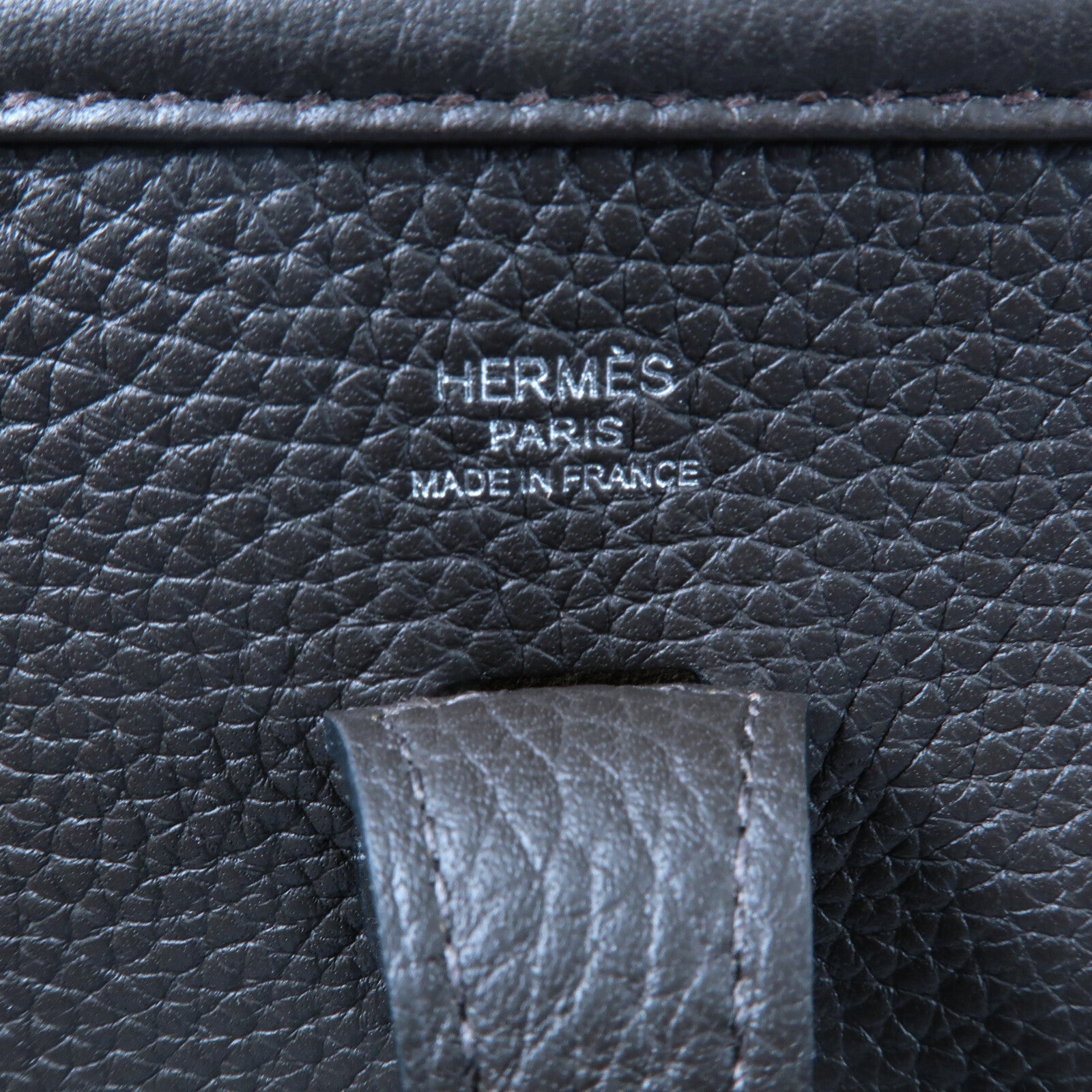 HERMES Clemence皮革Evelyne 23肩背袋Ebene