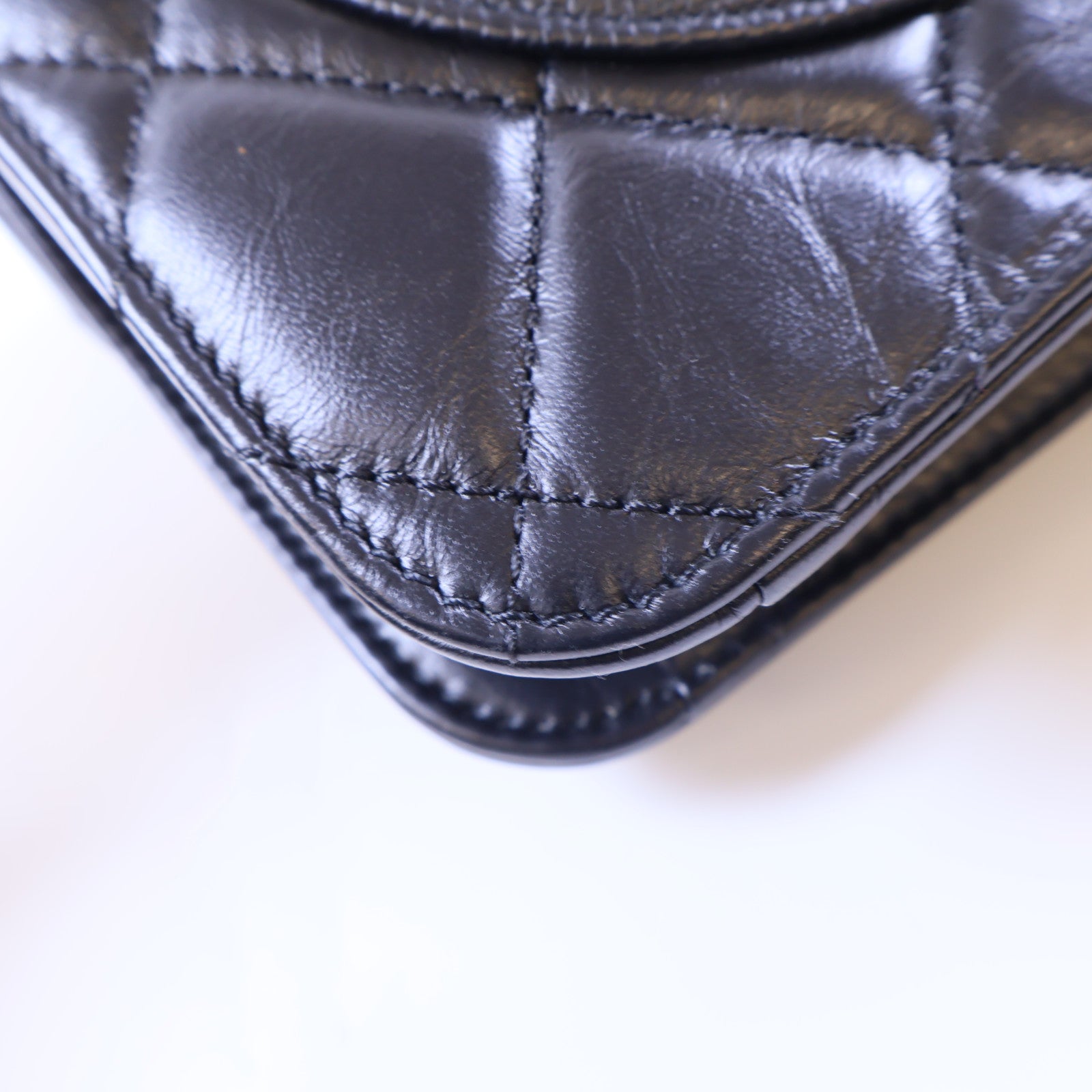 CHANEL CC GHW Chain Shoulder Bag 2 Way Bag AS0784 Calfskin Leather Black