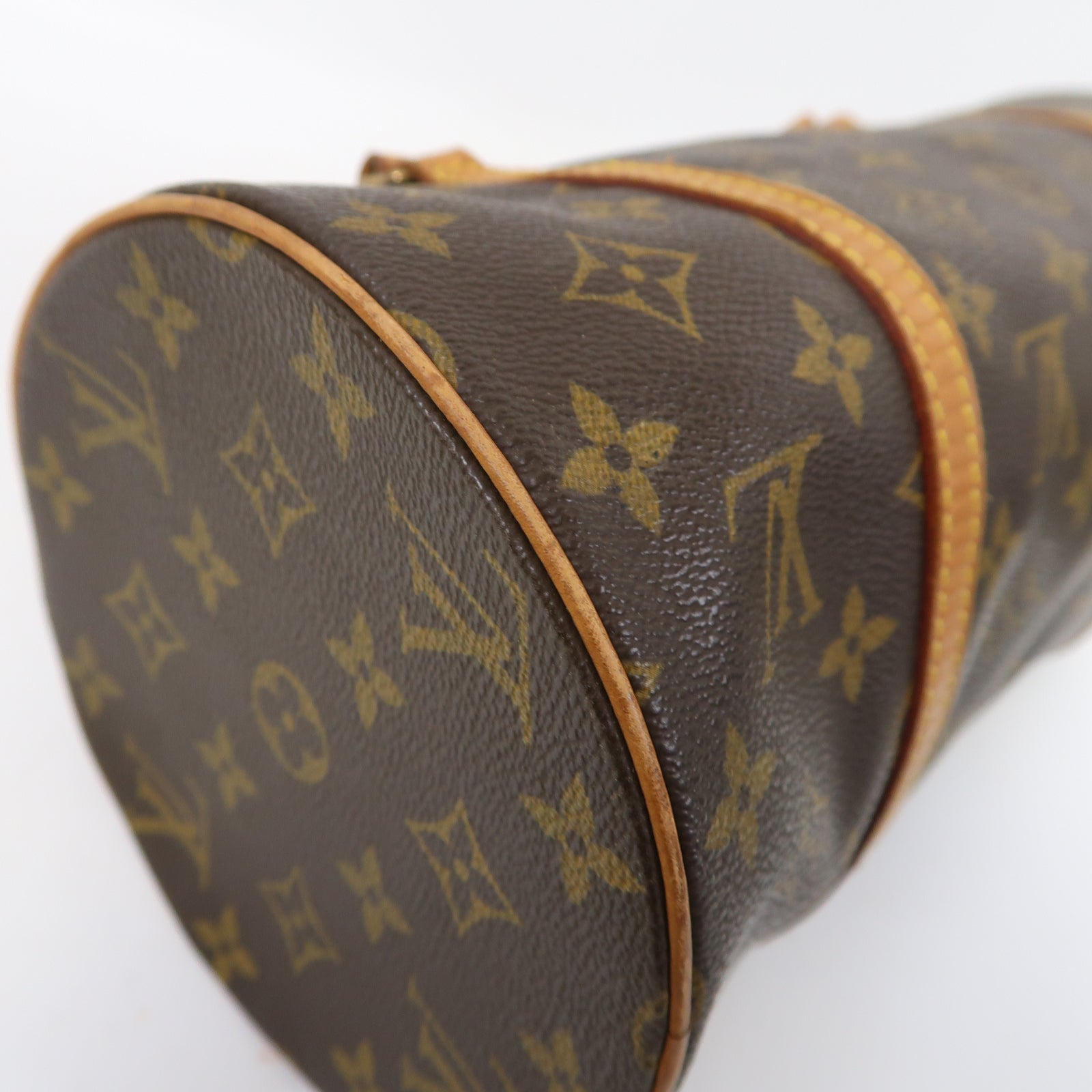 LOUIS VUITTON Monogram Papillon GM Shoulder Bag金扣肩背袋啡色