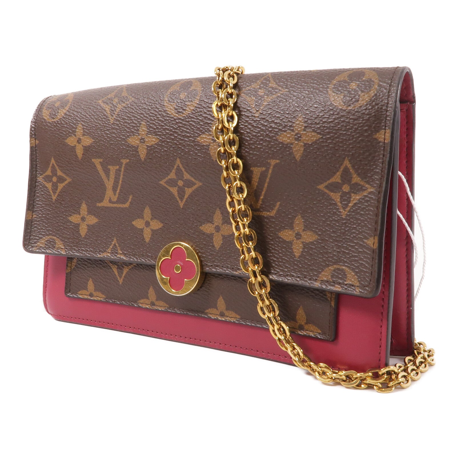 LOUIS VUITTON Monogram Portefeuille Flore鏈帶肩背袋