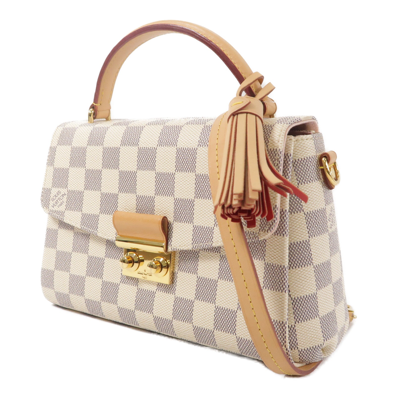 LOUIS VUITTON Damier Azur Croisette手挽肩背兩用袋