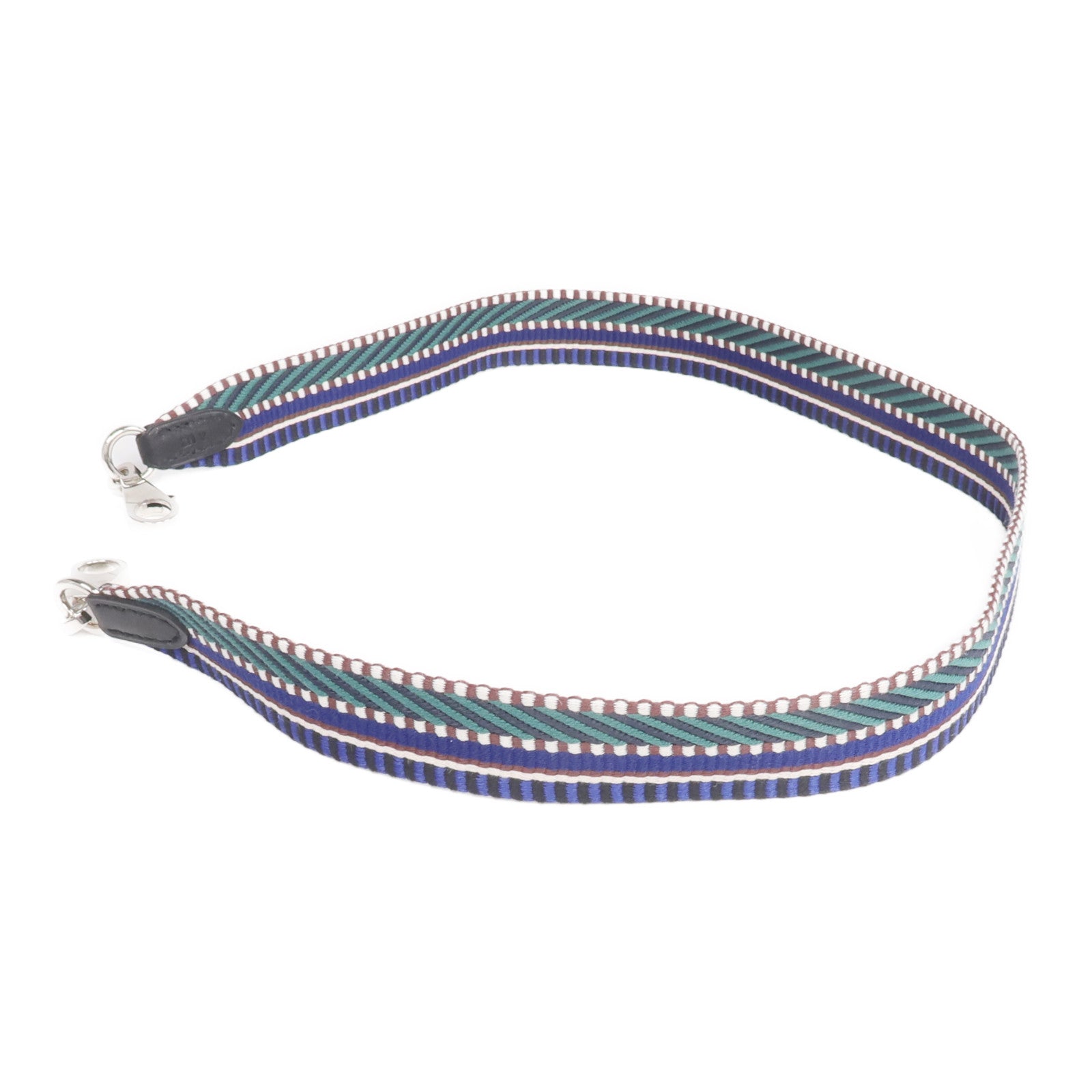 HERMES 帆布Strap 70cm銀扣肩帶