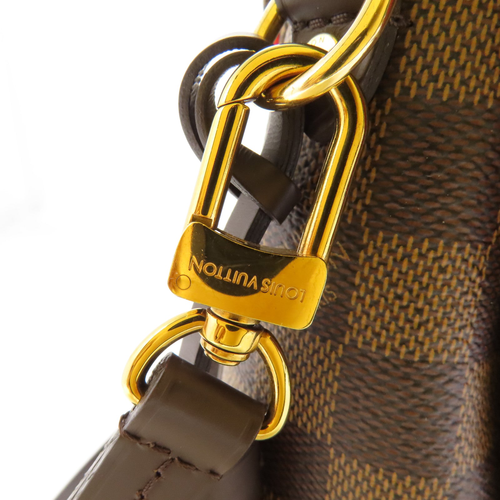 LOUIS VUITTON Damier Croisette金扣手挽肩背兩用袋