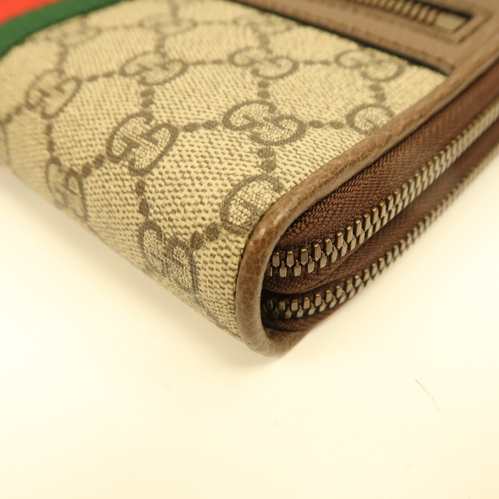 GUCCI 【激減優惠】塗層帆布Ophidia金扣肩背袋啡色