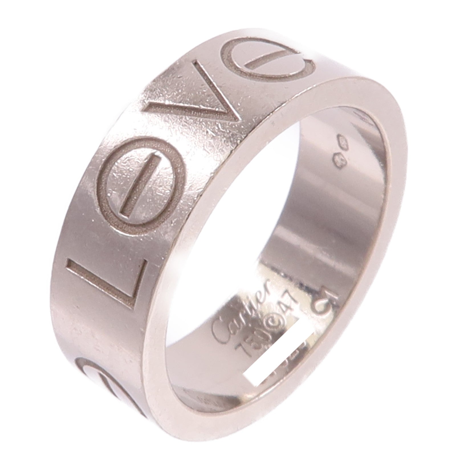 CARTIER 18K白金Love Ring戒指