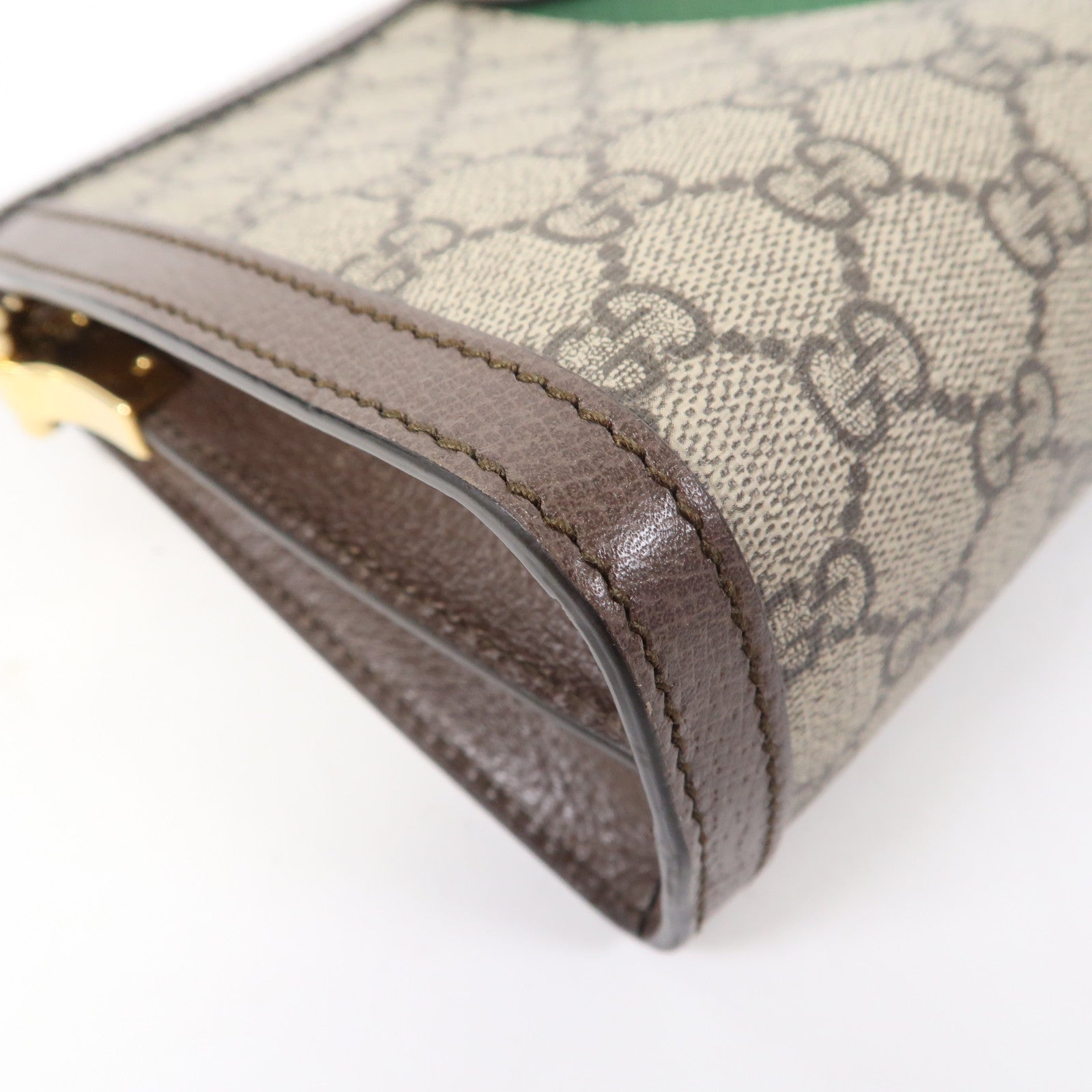 GUCCI 【激減優惠】塗層帆布Ophidia GG Chain金扣鏈帶肩背袋啡色