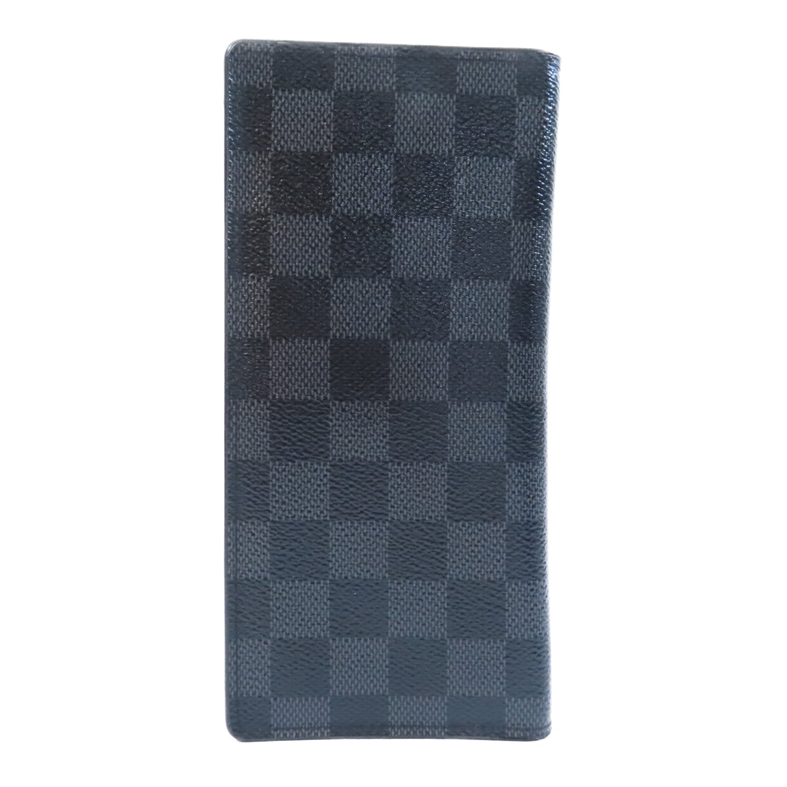 LOUIS VUITTON 【激減優惠】Damier Graphite Brazza銀扣長錢包黑色