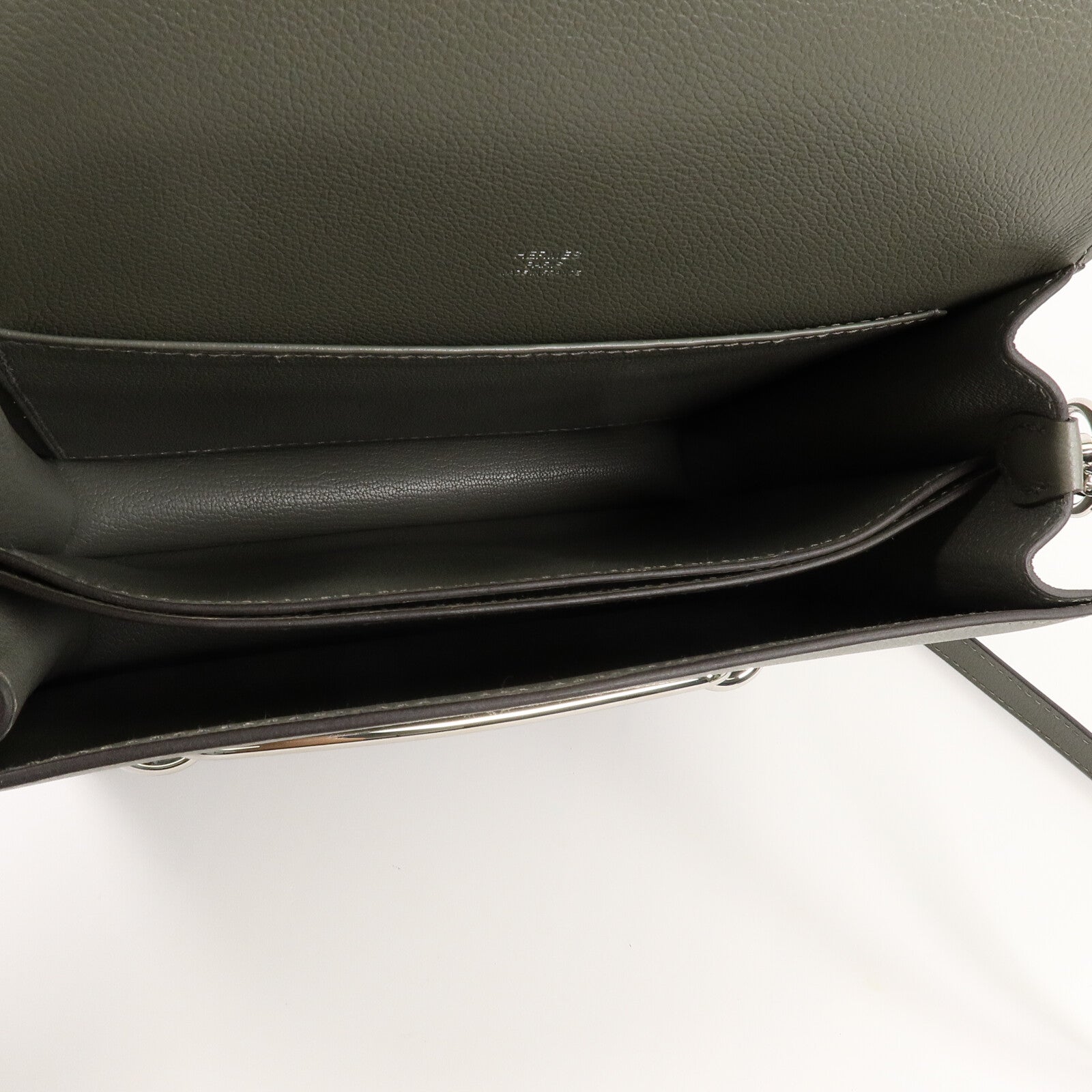 HERMES Evercolor皮革Roulis 23肩背袋Gris Meyer