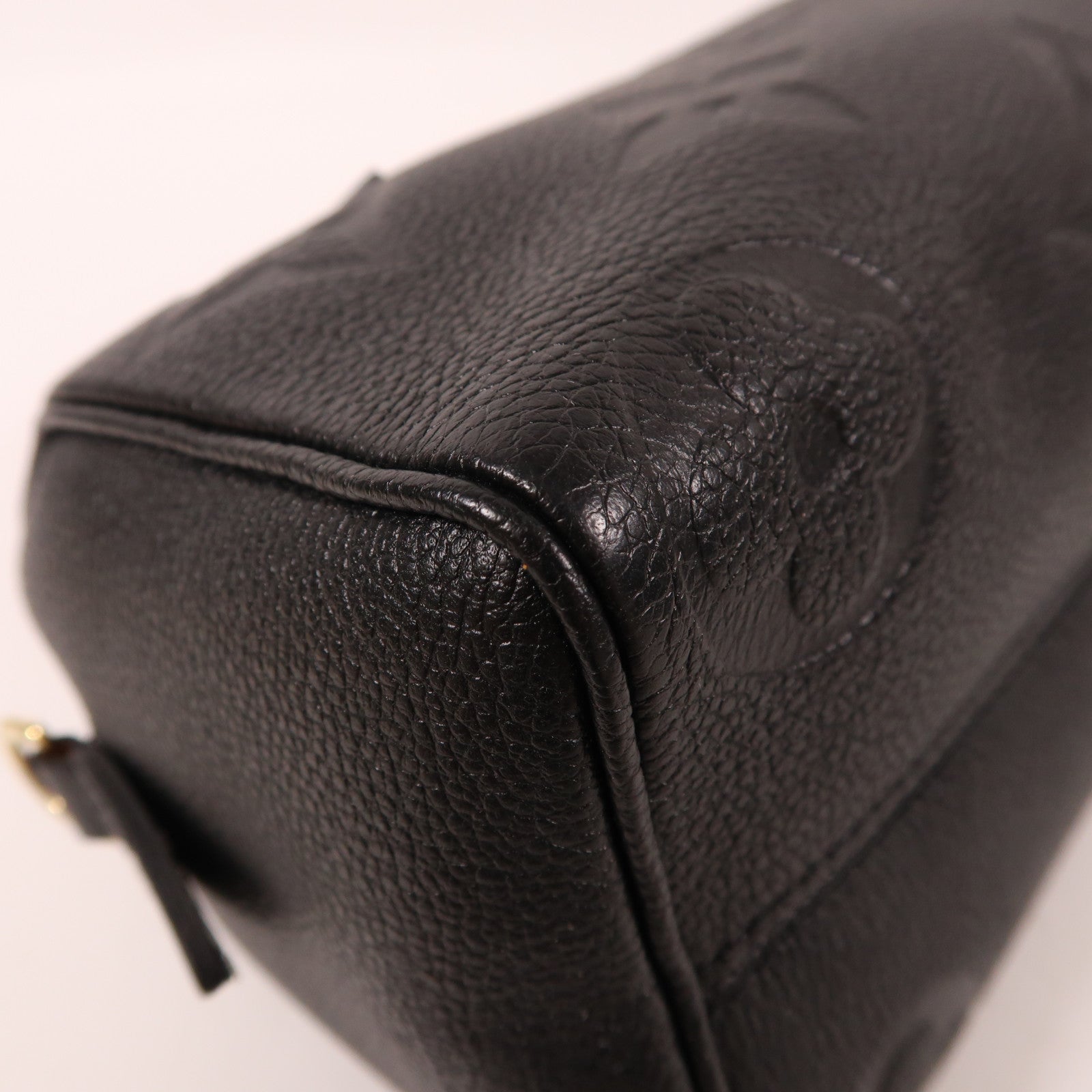 LOUIS VUITTON Monogram Empreinte Speedy Bandouiere 20金扣手挽肩背兩用袋黑色