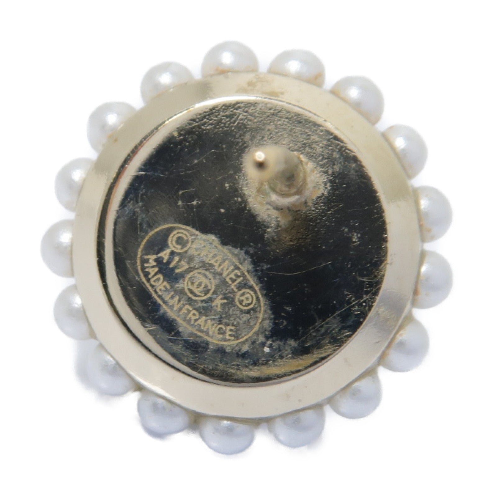 CHANEL 金屬Earrings耳環珍珠色