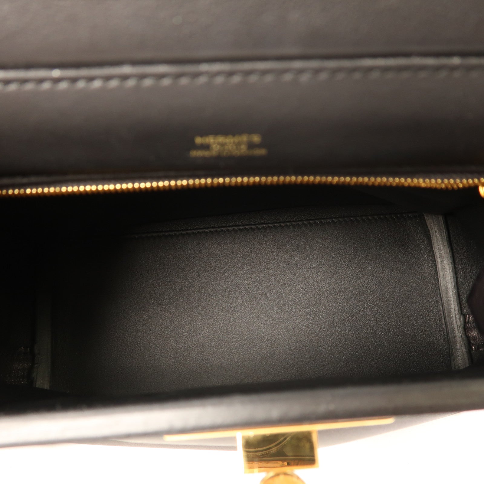 HERMES Veau Volupto/Swift皮革24/24 Mini金扣手挽肩背兩用袋