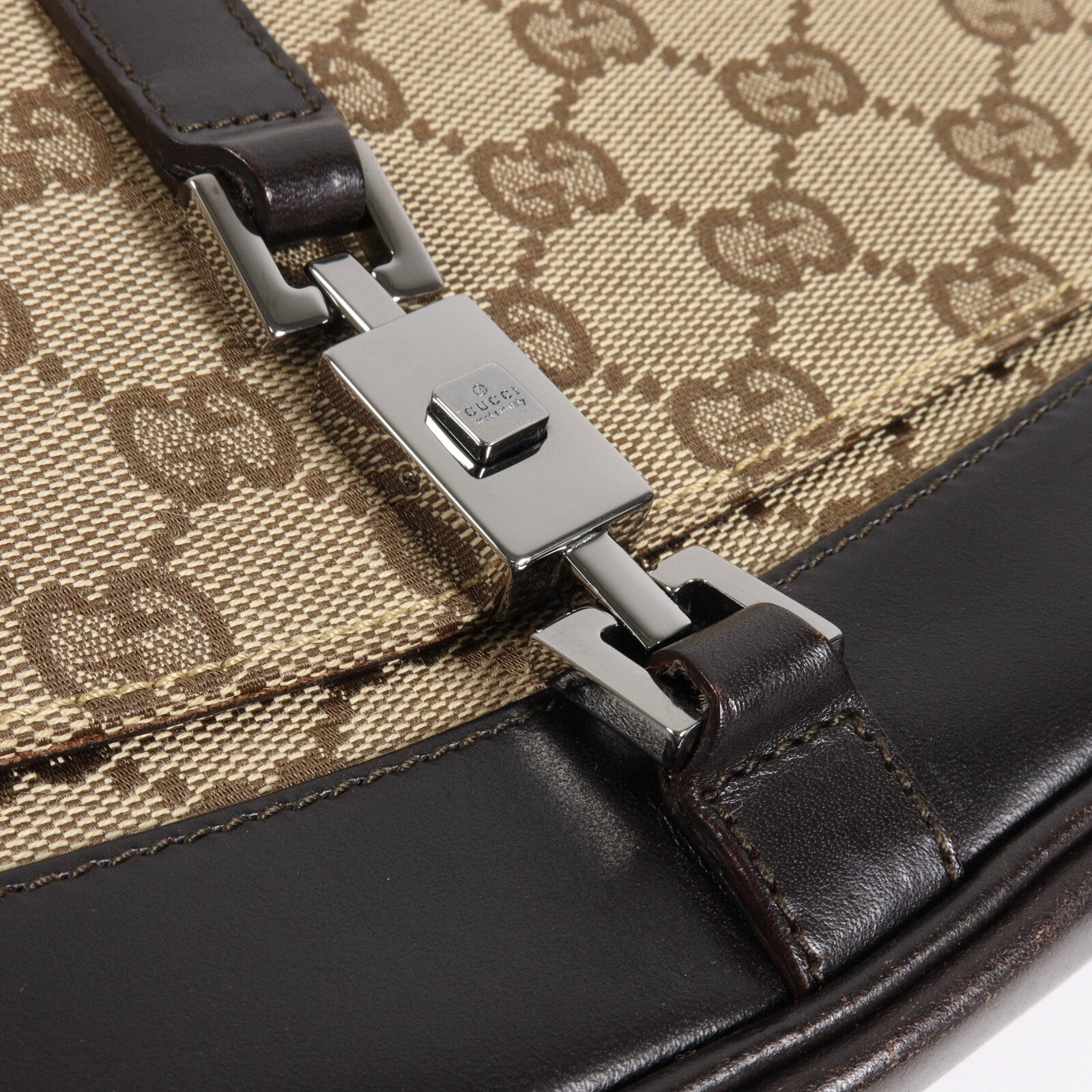 GUCCI 帆布/皮革Shoulder Bag肩背袋