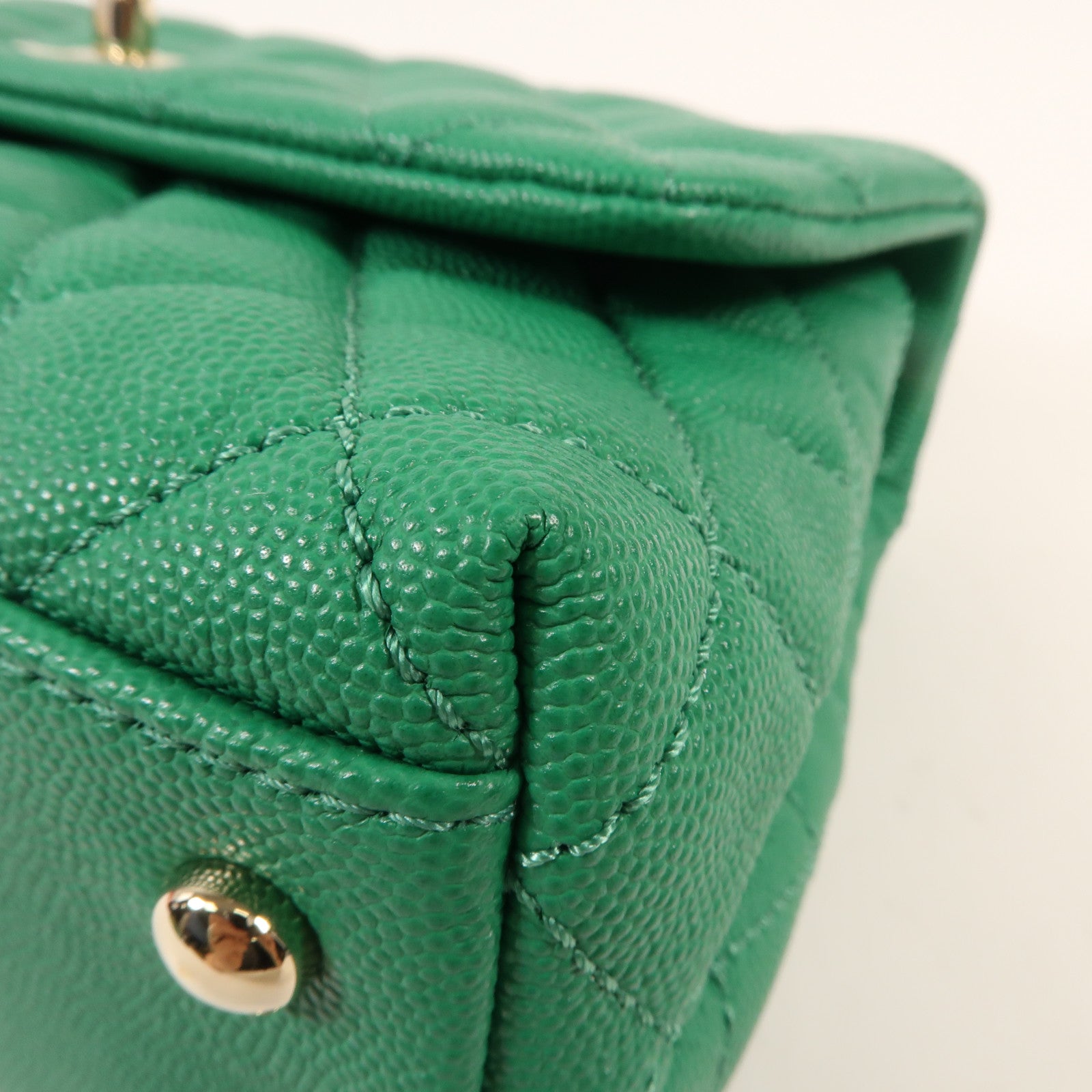 CHANEL 牛皮皮革Coco Handle Small金扣手挽肩背兩用袋