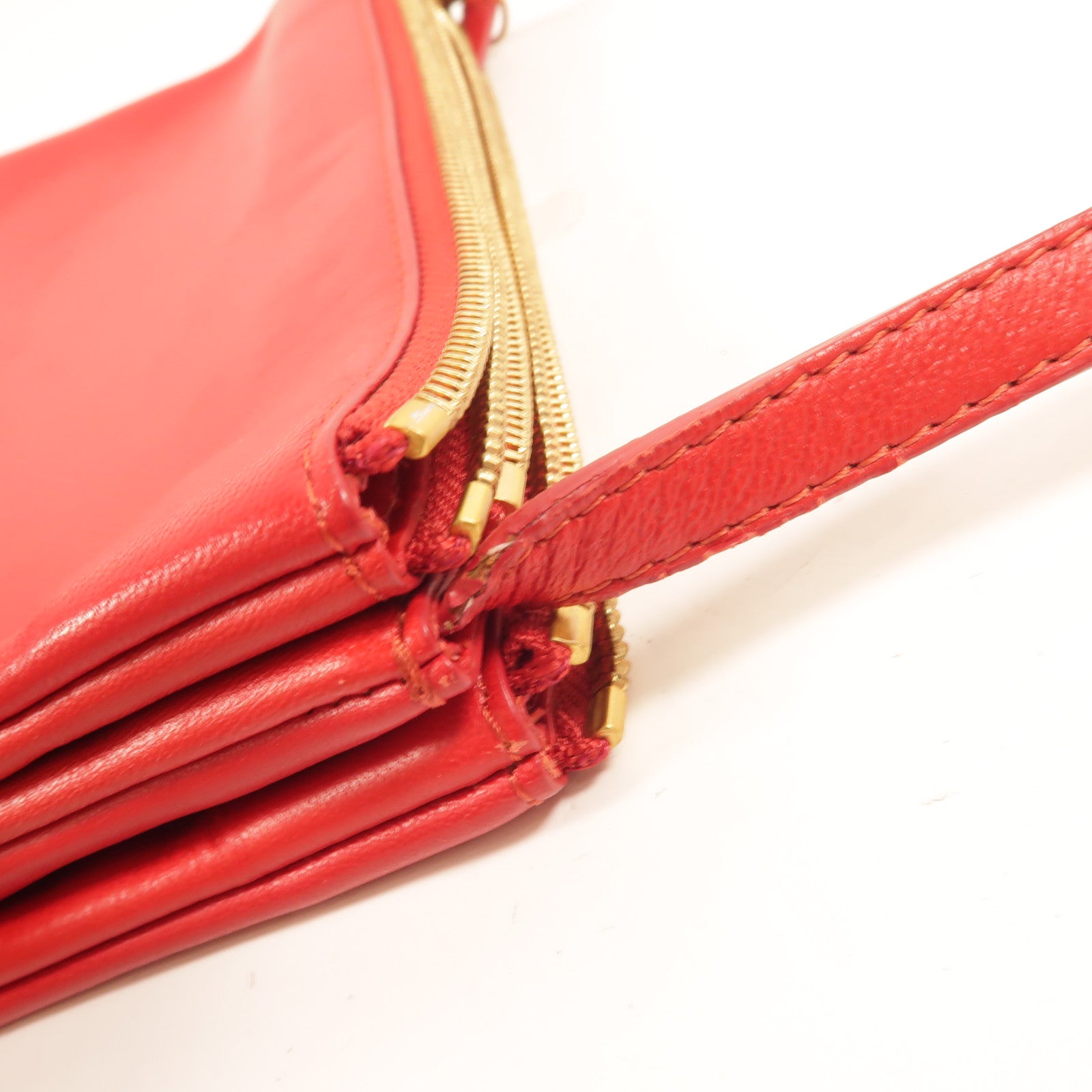 CELINE 羊皮皮革Trio Large肩背袋