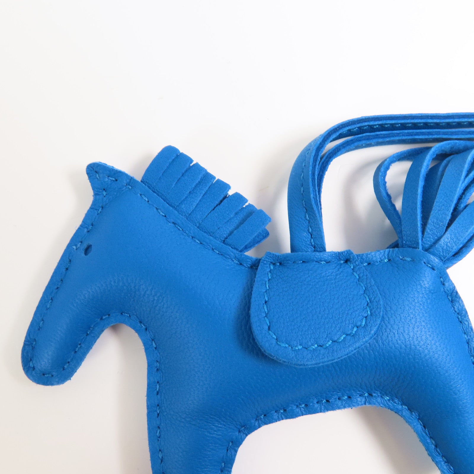 HERMES Rodeo PM Charm Milo Leather Blue