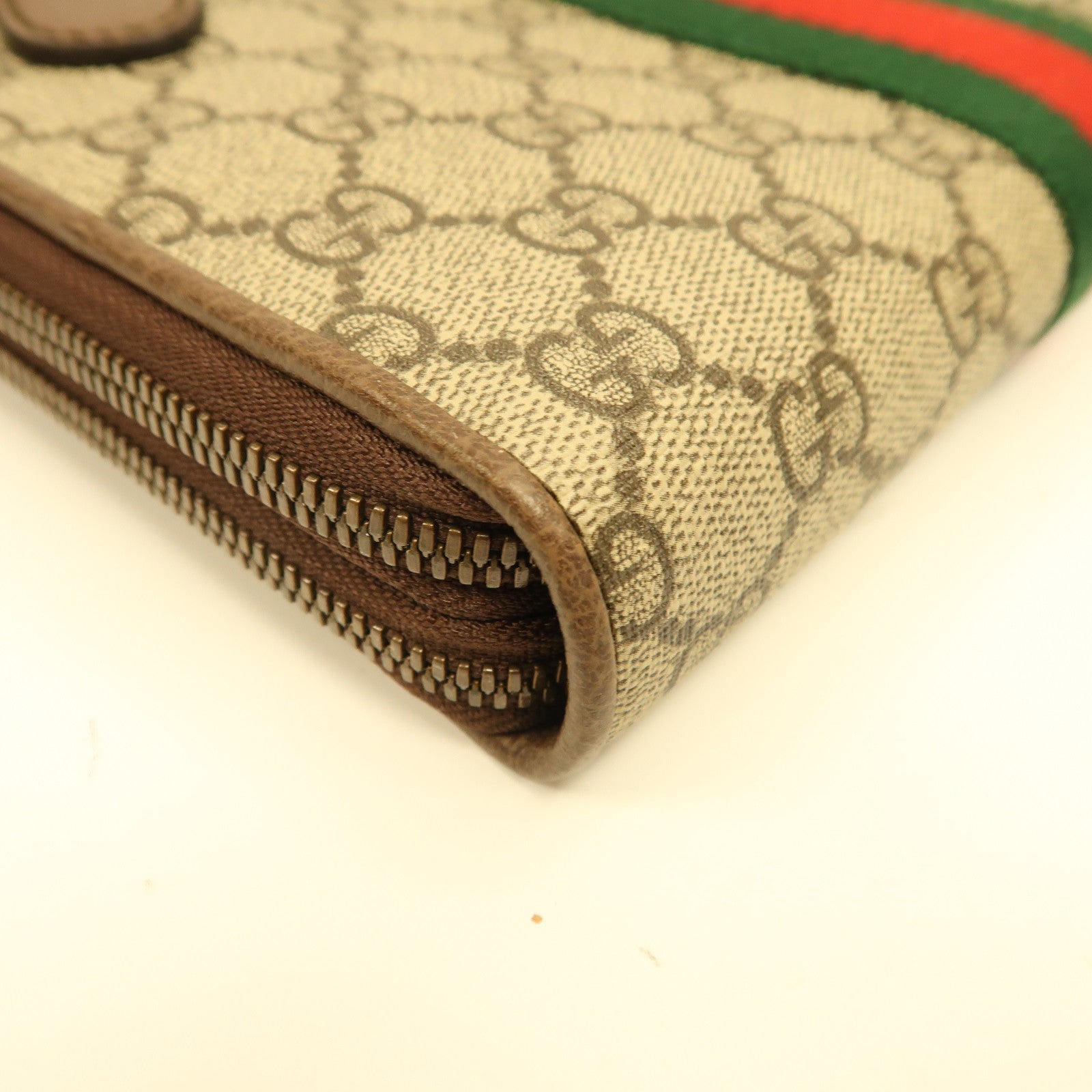 GUCCI 【激減優惠】塗層帆布Ophidia金扣肩背袋啡色