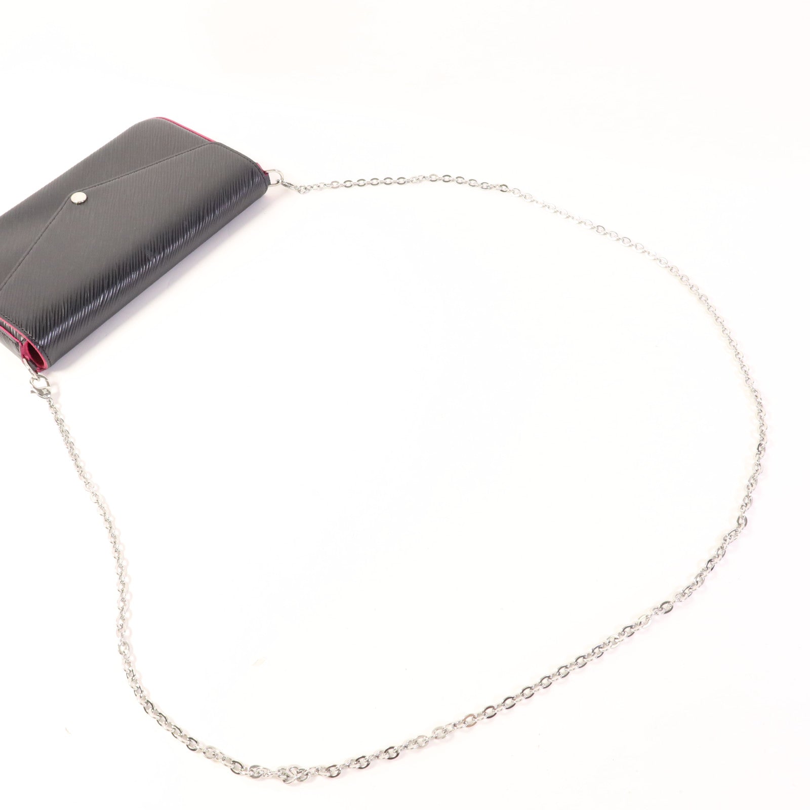 LOUIS VUITTON Epi Pochette Felicie銀扣鏈帶肩背袋