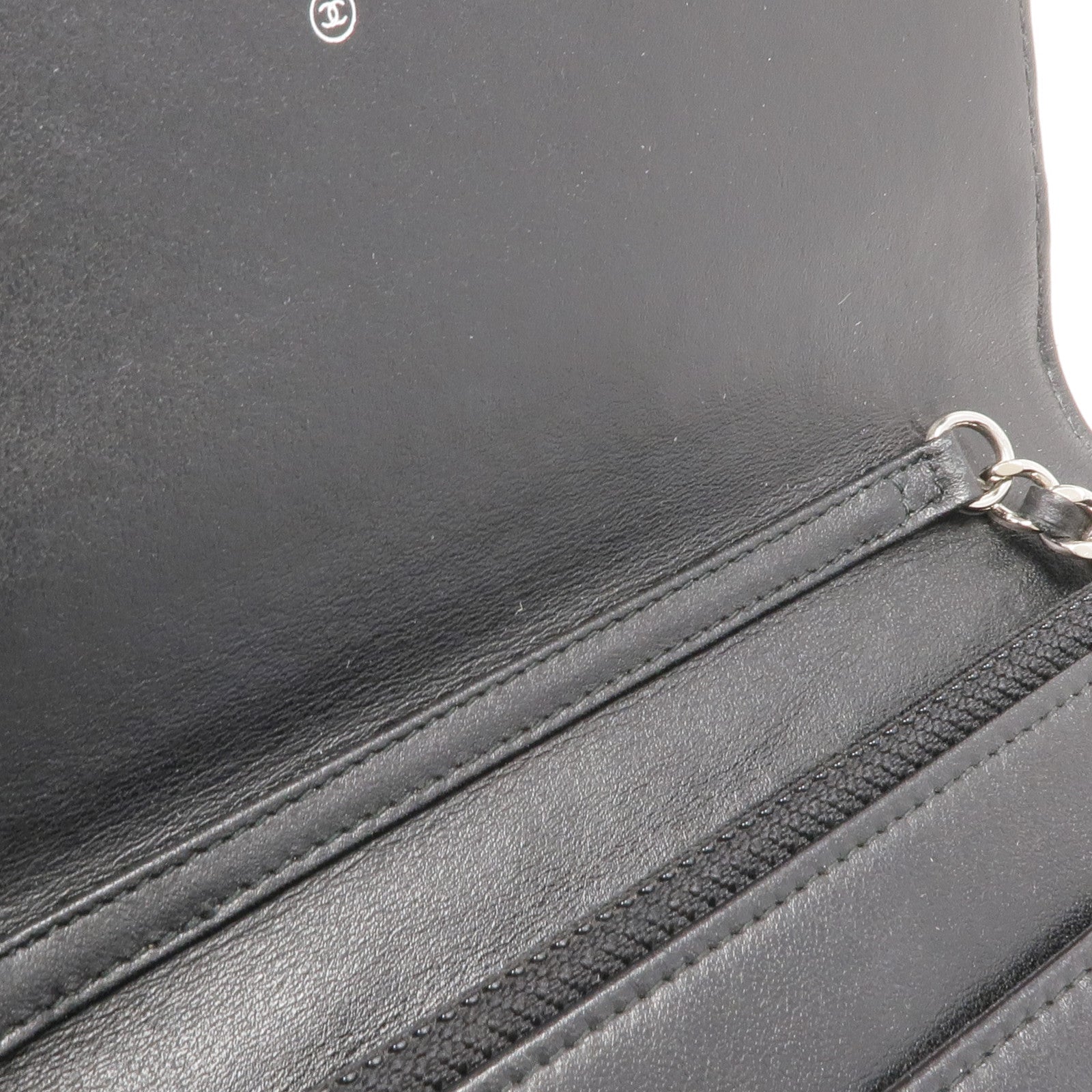 CHANEL 羊皮皮革WOC Wallet On Chain銀扣鏈帶肩背袋