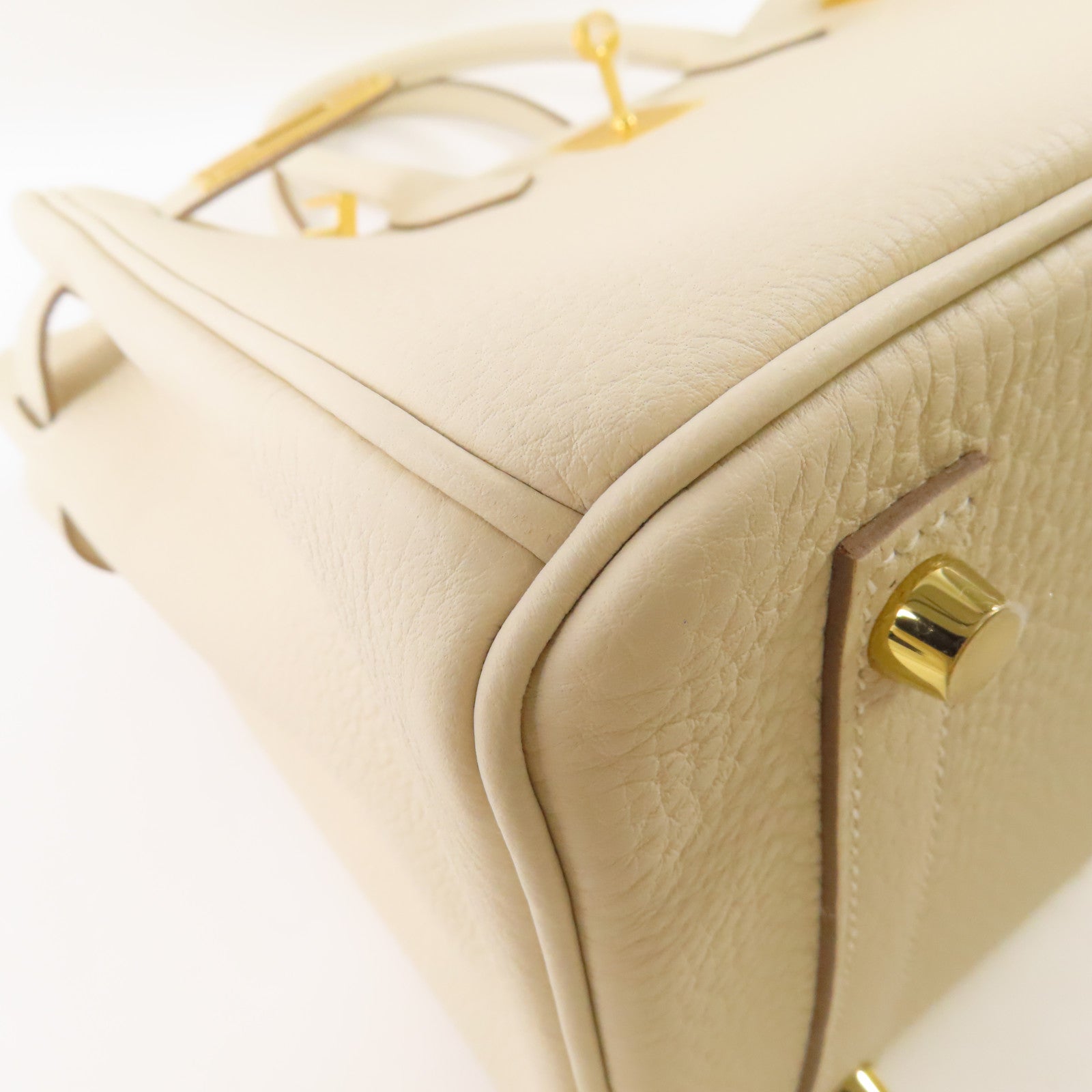 HERMES Togo皮革Birkin 30金扣手挽袋Craie