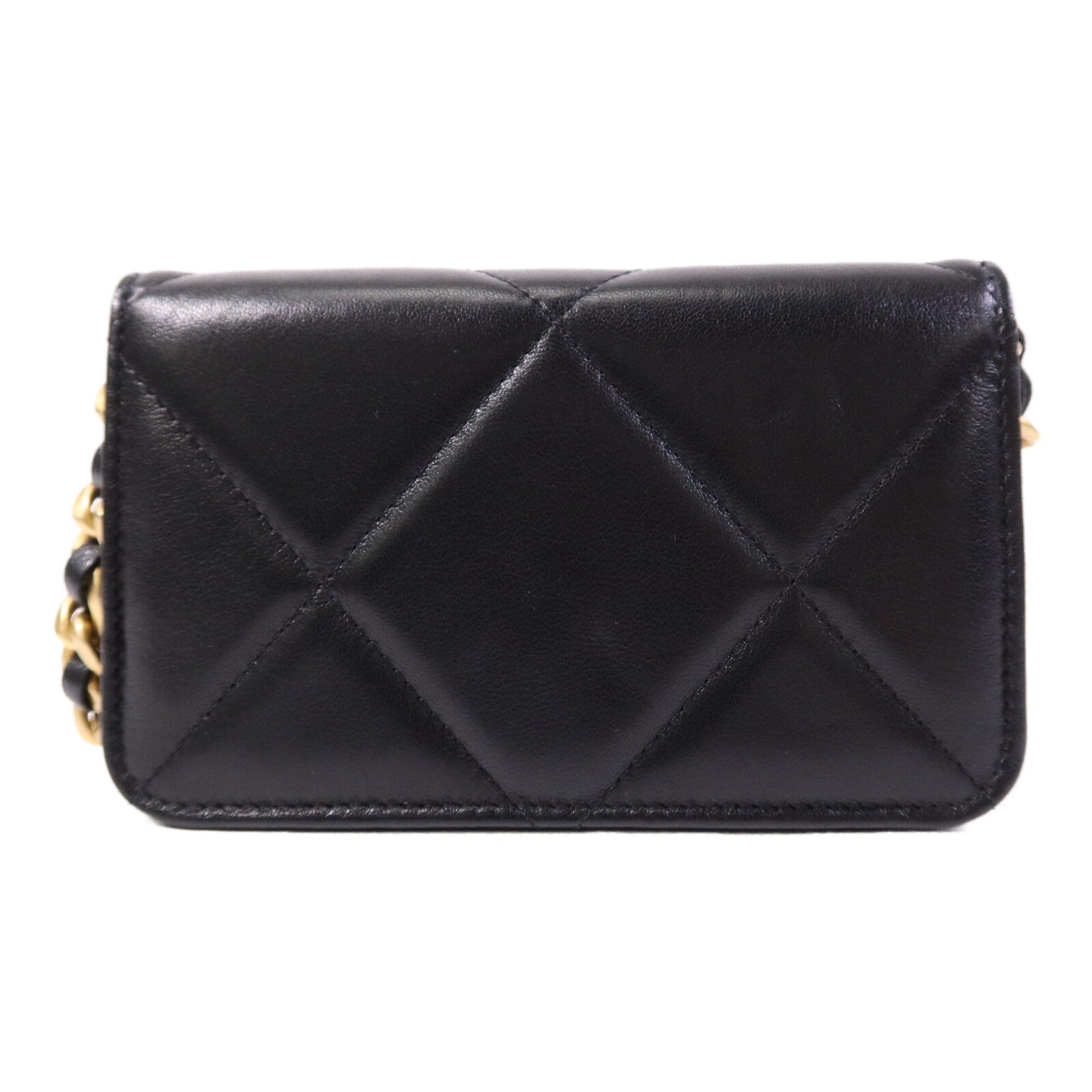 CHANEL 羊皮皮革Chanel 19 Mini鏈帶肩背袋
