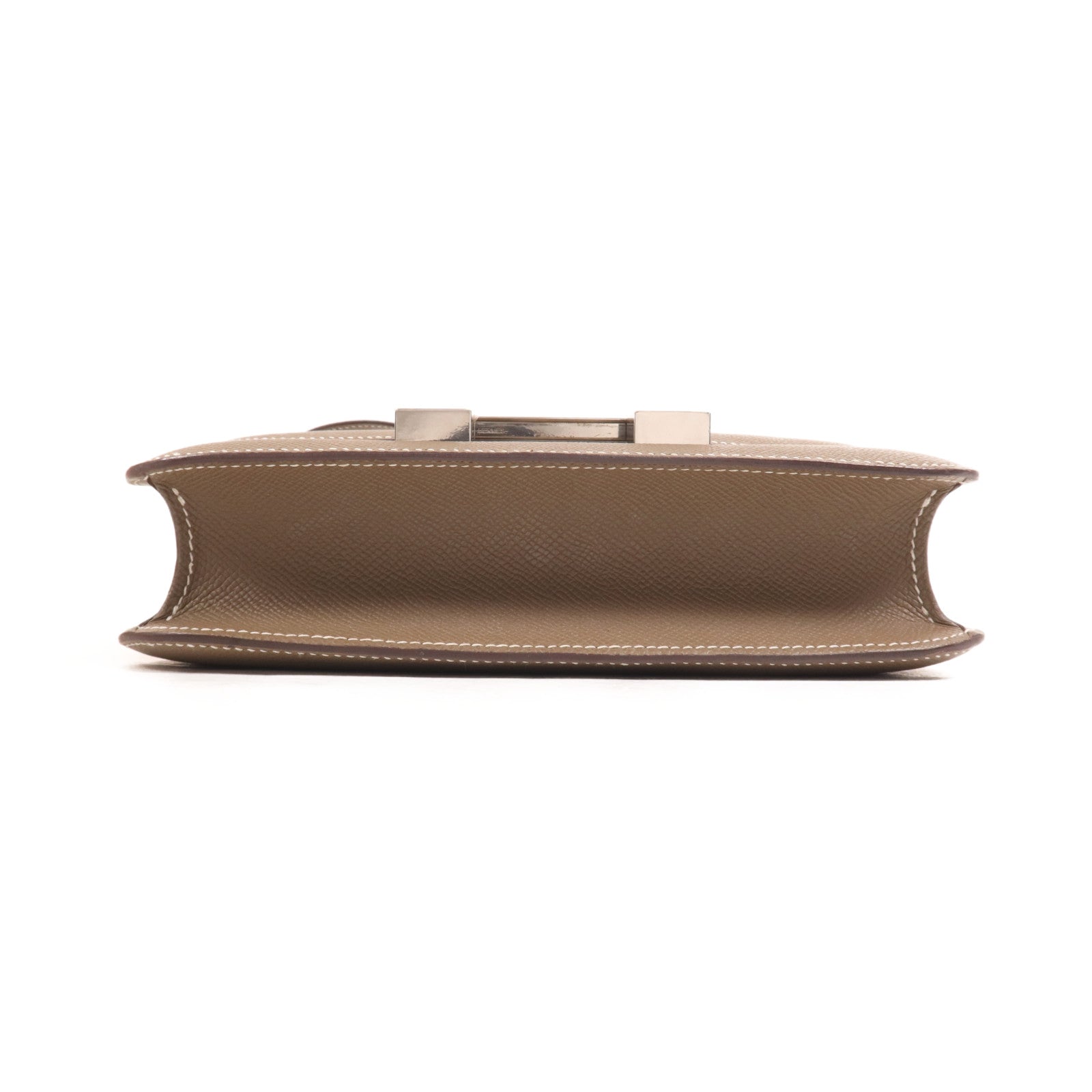 HERMES Epsom皮革Constance 24銀扣肩背袋Etoupe