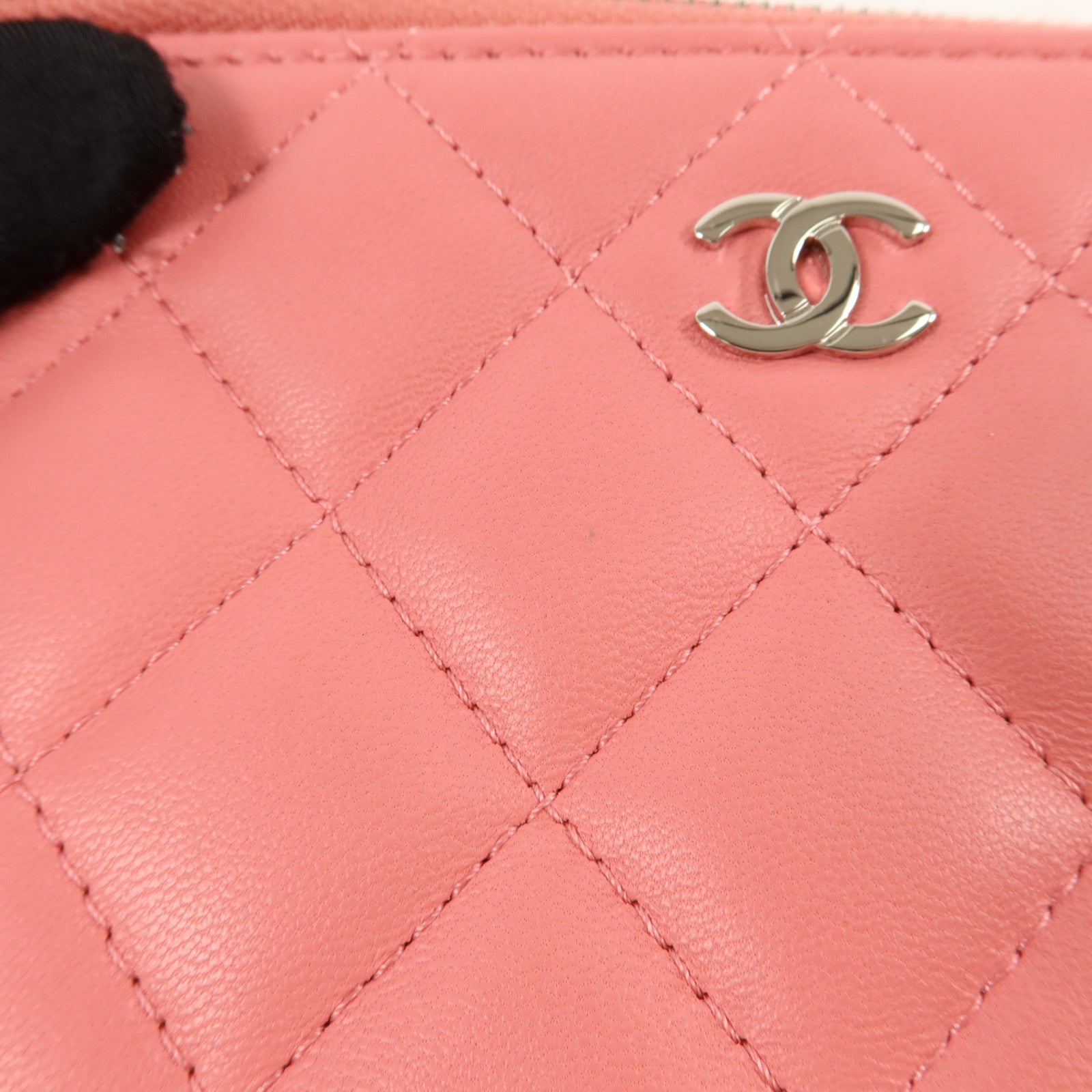 CHANEL 羊皮皮革Classic Zipped Coin Purse銀扣零錢包