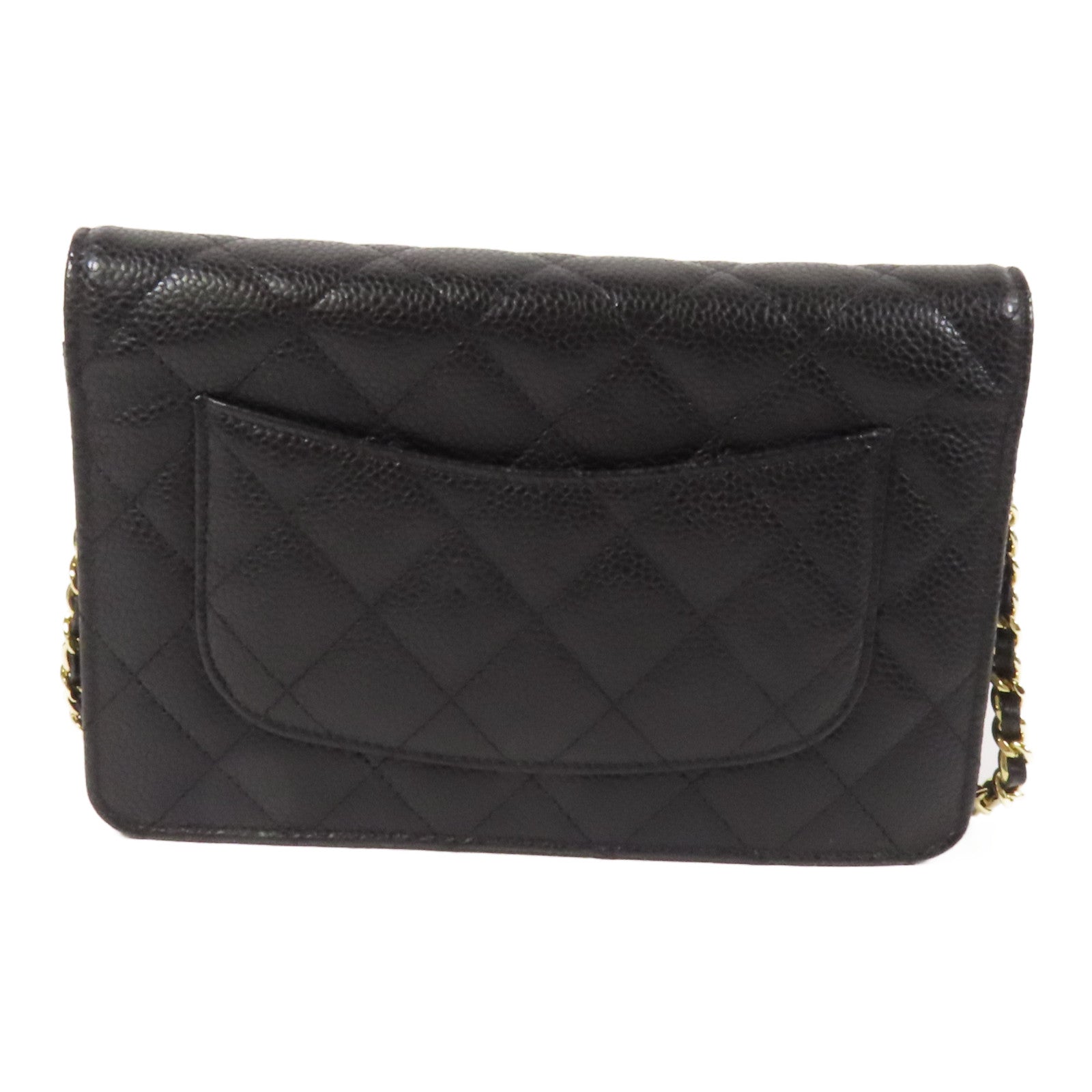 CHANEL 牛皮皮革WOC Wallet On Chain金扣鏈帶肩背袋