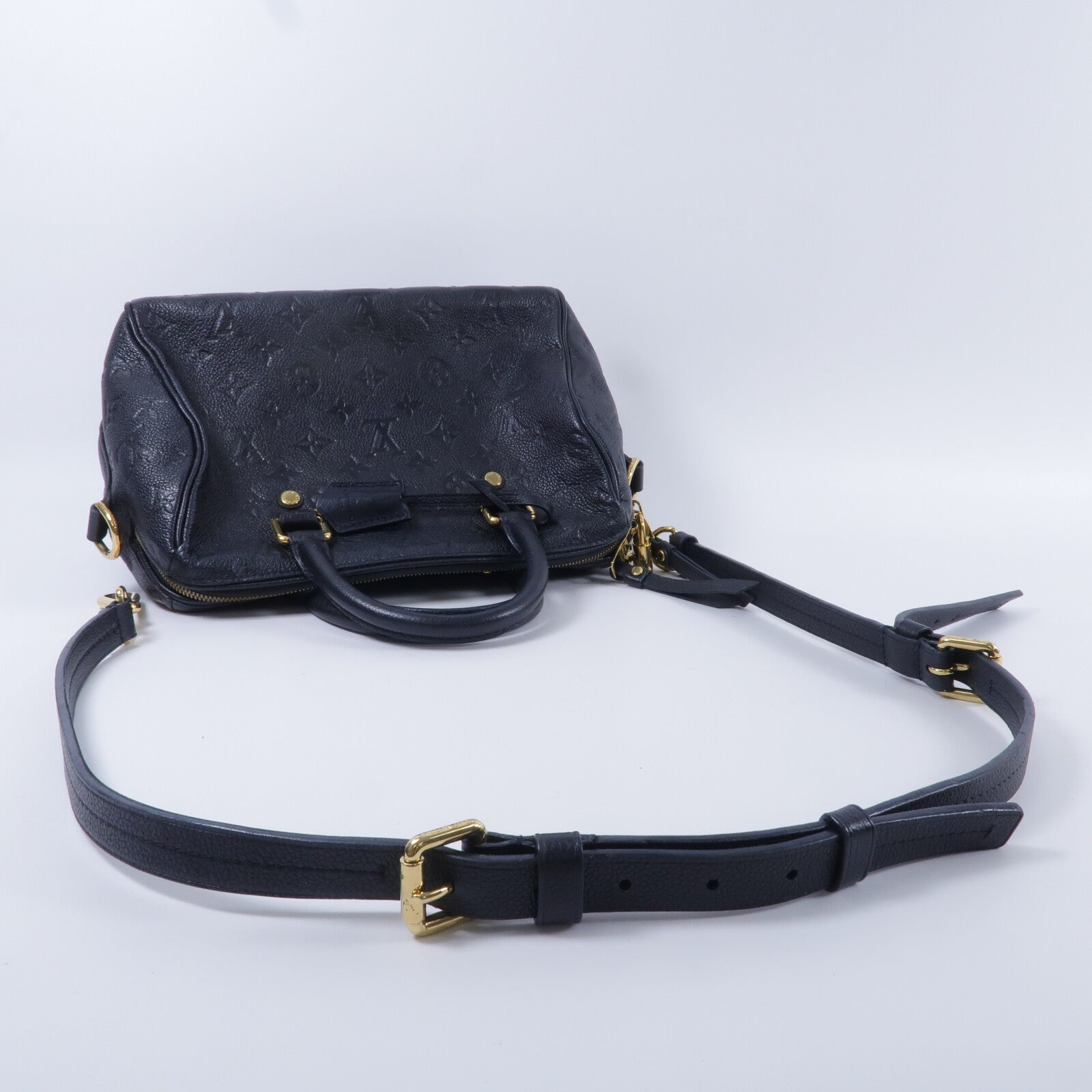 LOUIS VUITTON Monogram Empreinte Speedy Bandouliere 25手挽肩背兩用袋