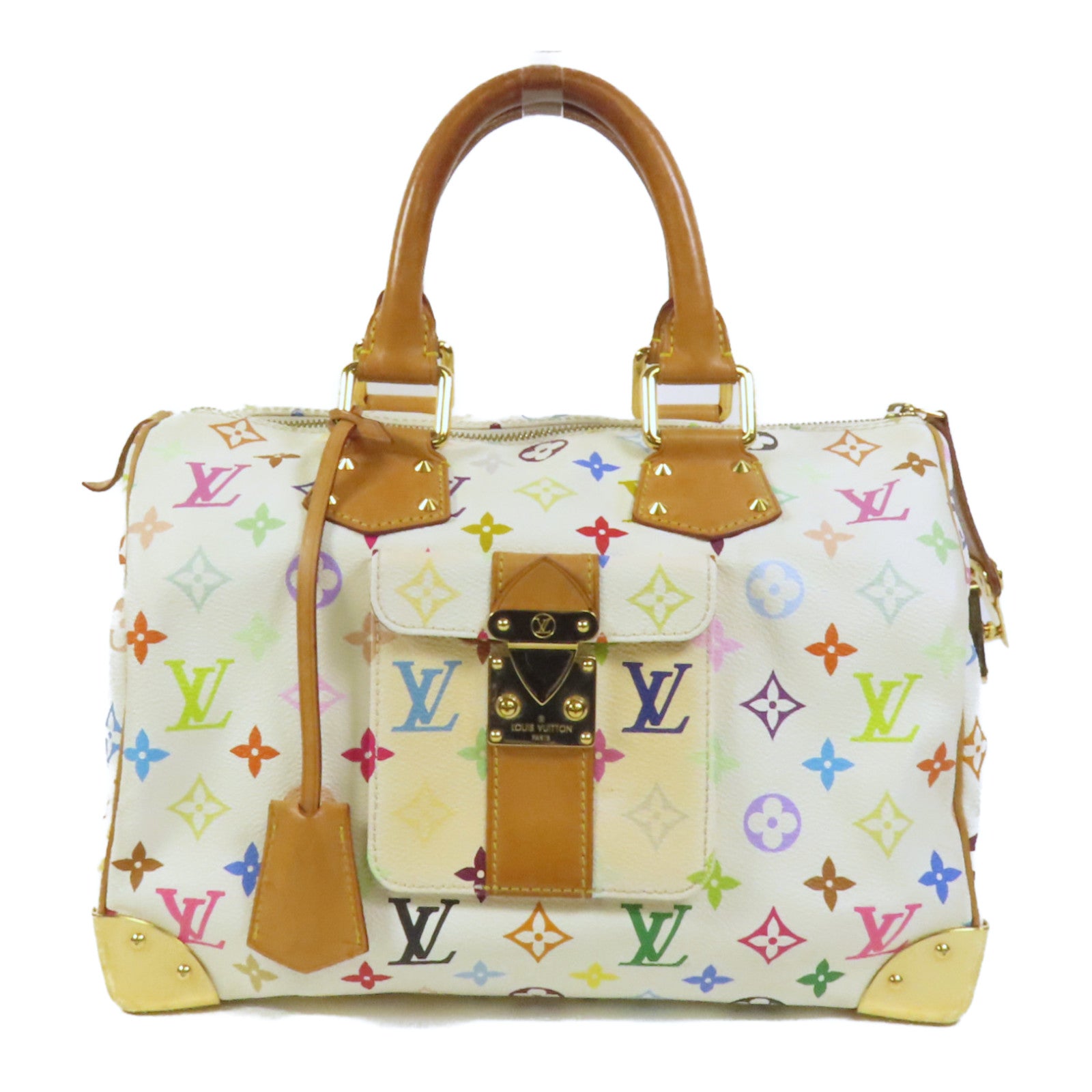 LOUIS VUITTON Monogram Multicolore Speedy 30金扣手挽袋