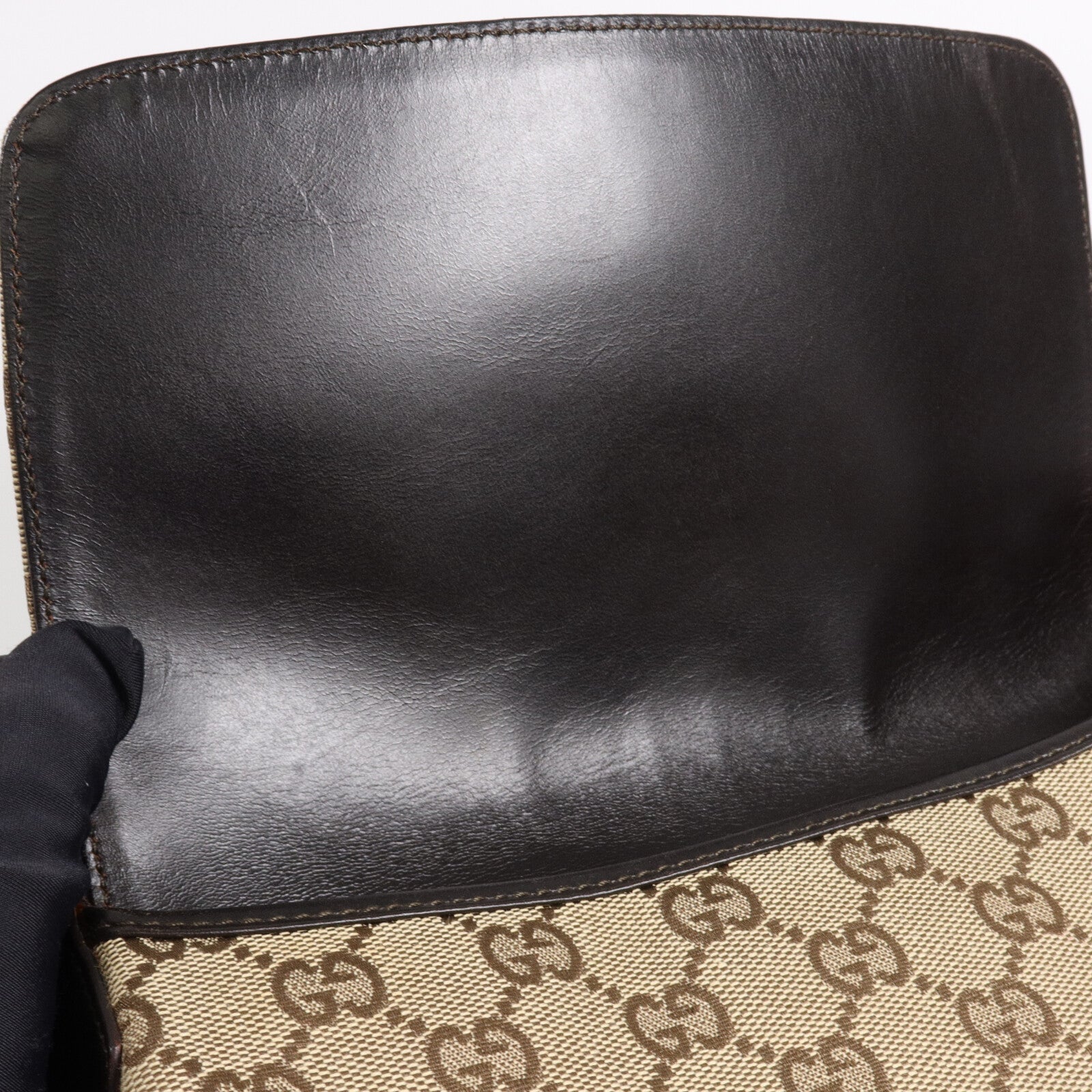GUCCI 帆布/皮革Shoulder Bag肩背袋