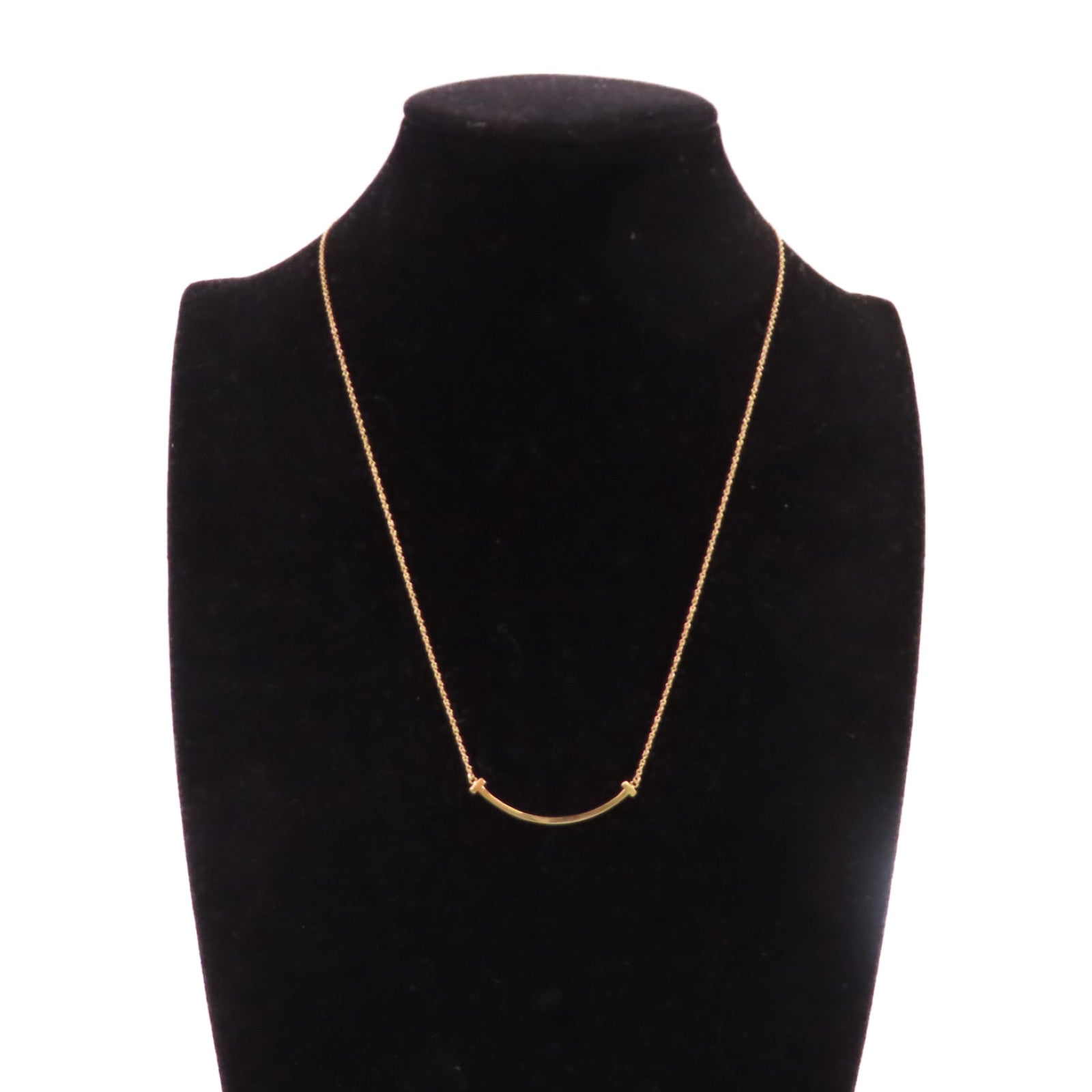 TIFFANY＆CO 18K玫瑰金T Smile Necklace項鏈