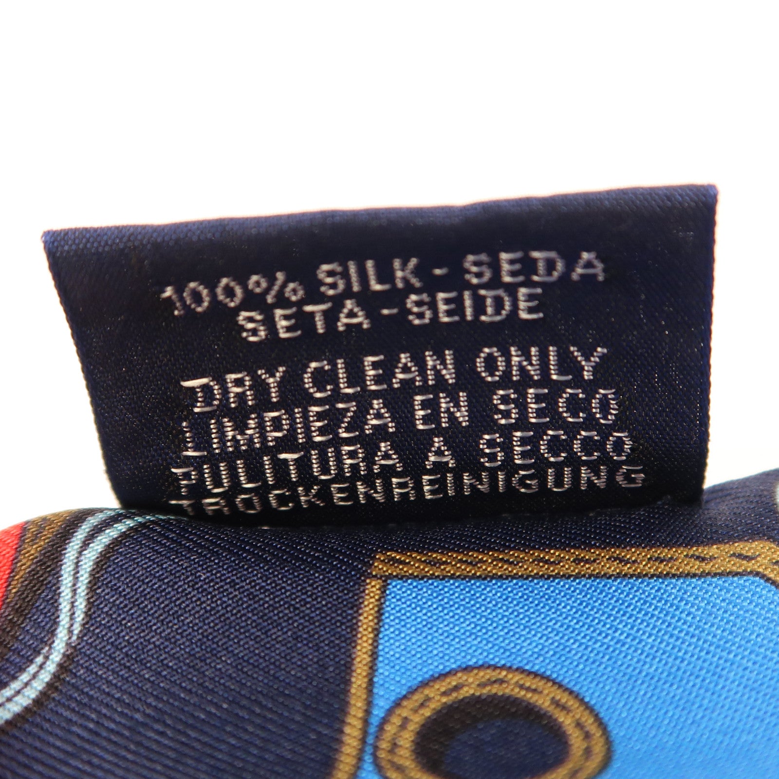 HERMES Maxi Twilly Silk Navy/Blue/Red