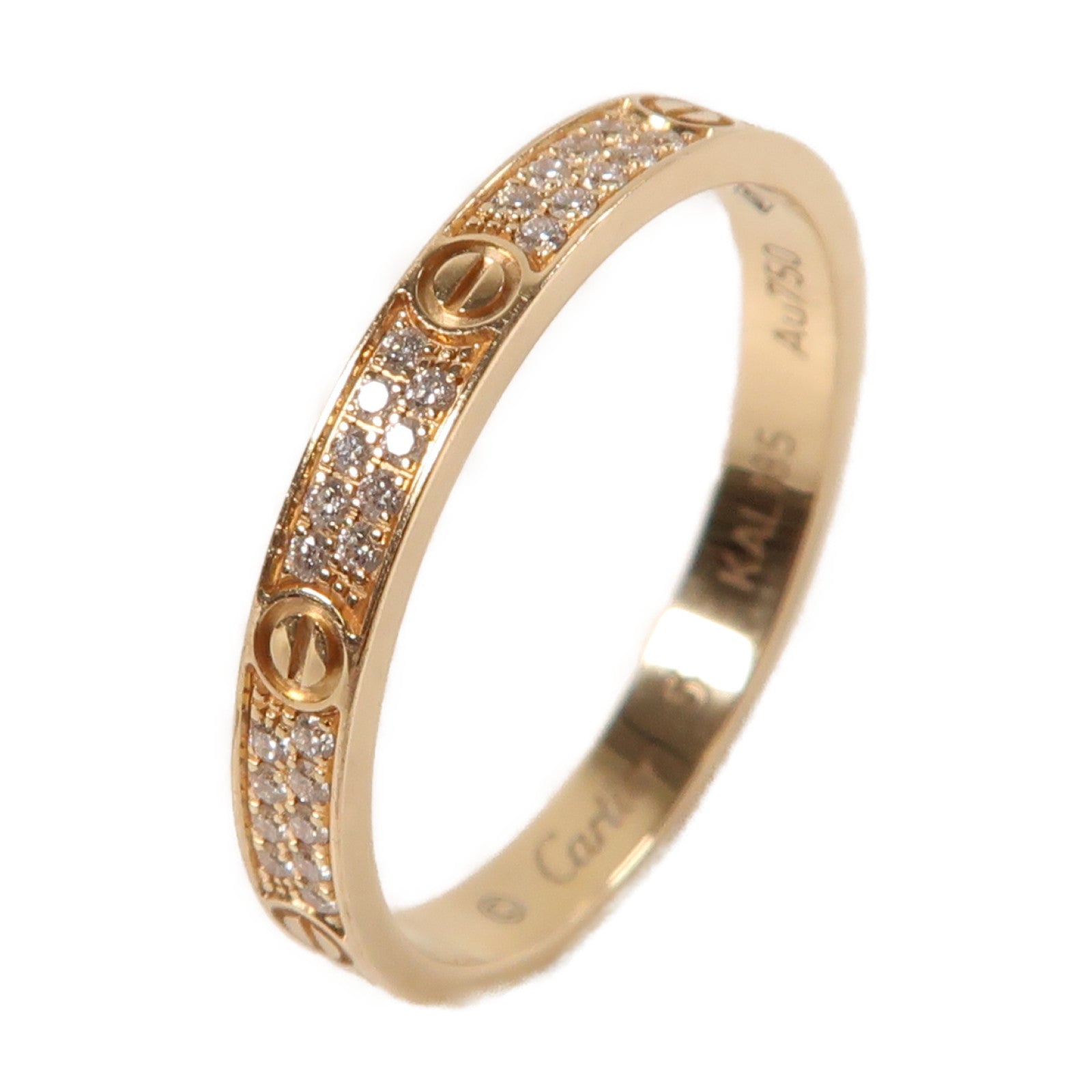 CARTIER 【激減優惠】18K玫瑰金Diamond Love Ring鑽石戒指US#6/Cartier#52
