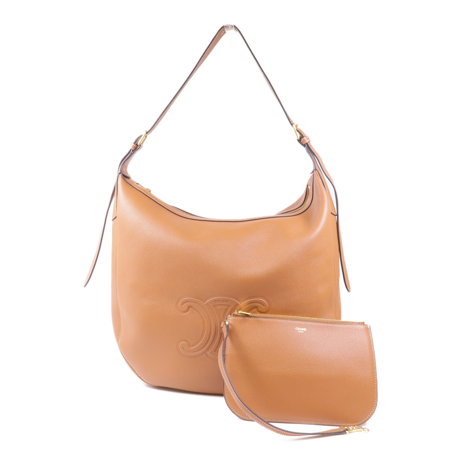 CELINE 牛皮皮革Heloise Bag金扣肩背袋