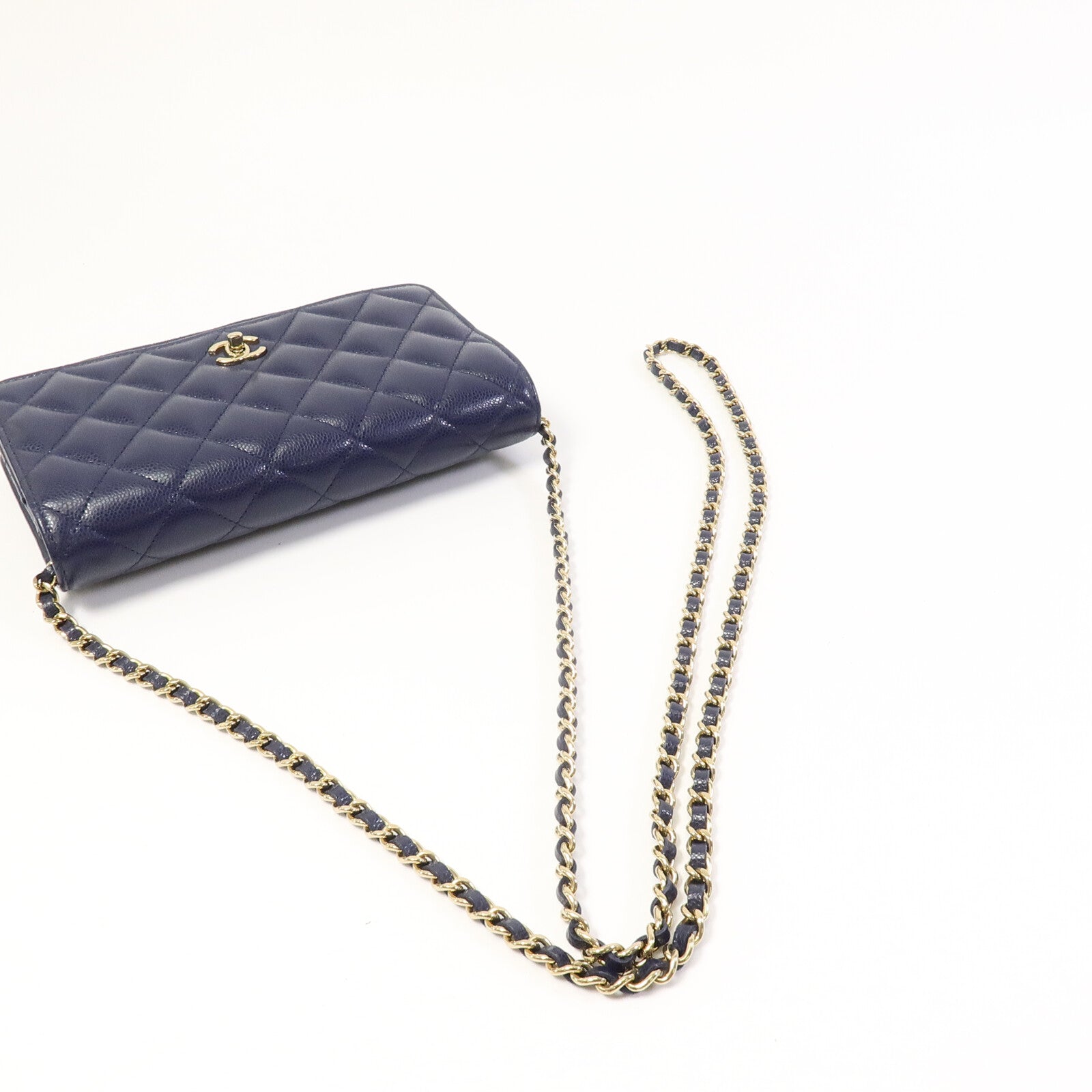 CHANEL 牛皮皮革WOC Wallet On Chain鏈帶肩背袋