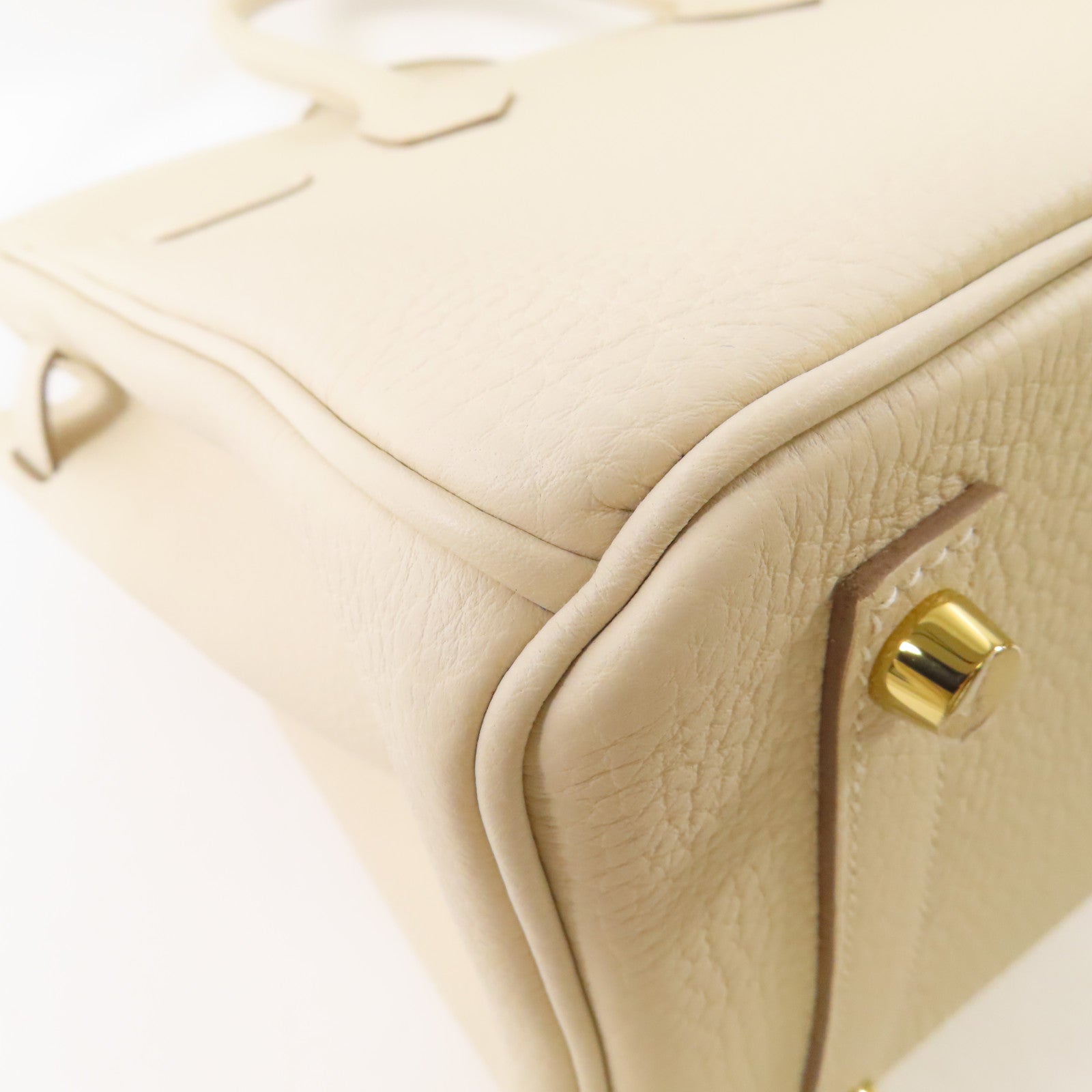 HERMES Togo皮革Birkin 30金扣手挽袋Craie