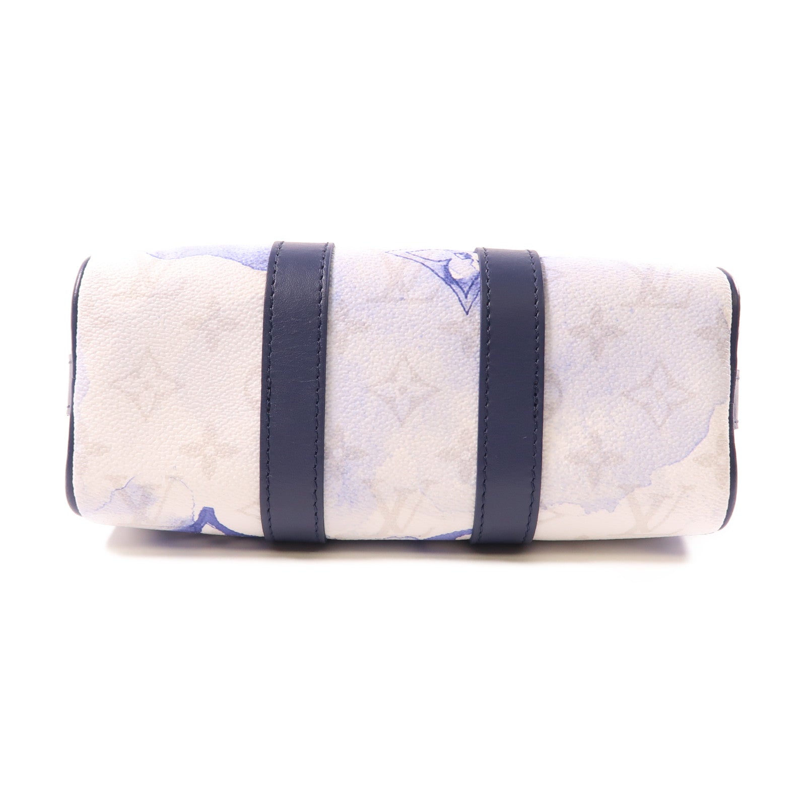 LOUIS VUITTON Monogram Watercolor Keepall XS銀扣手挽肩背兩用袋藍色/白色
