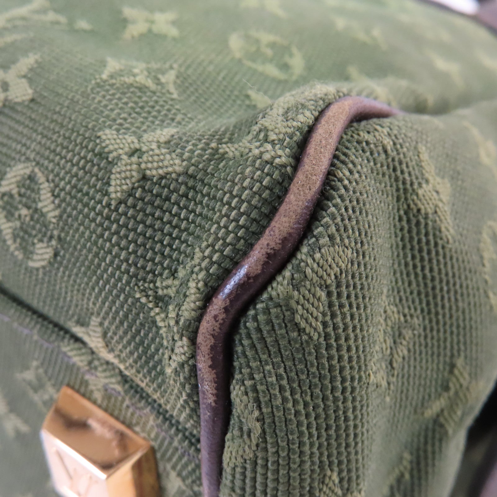 LOUIS VUITTON 【激減優惠】Monogram Mini Josephine PM Handbag金扣手挽袋綠色/啡色