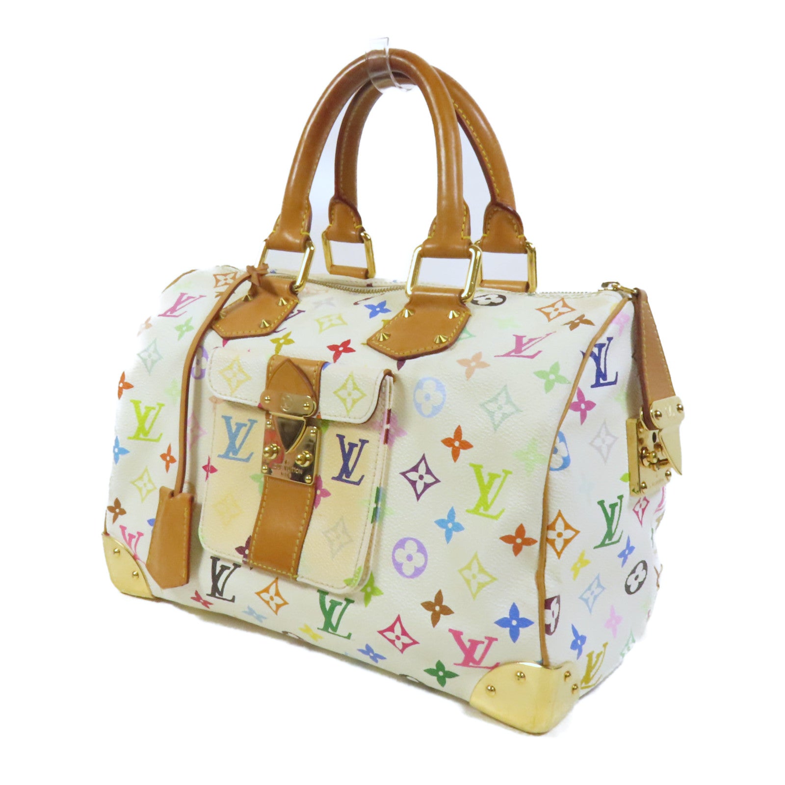 LOUIS VUITTON Monogram Multicolore Speedy 30金扣手挽袋
