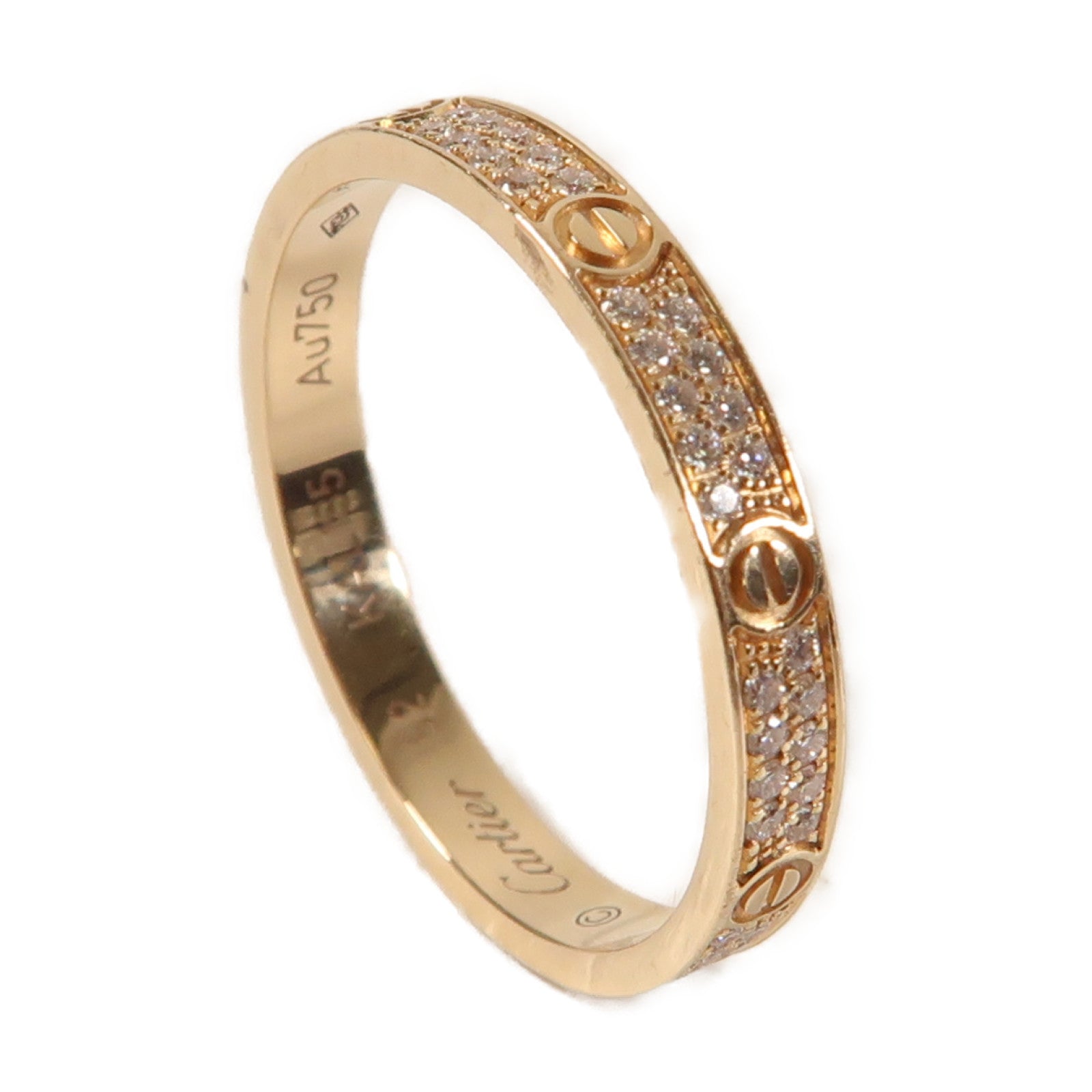 CARTIER 【激減優惠】18K玫瑰金Diamond Love Ring鑽石戒指US#6/Cartier#52